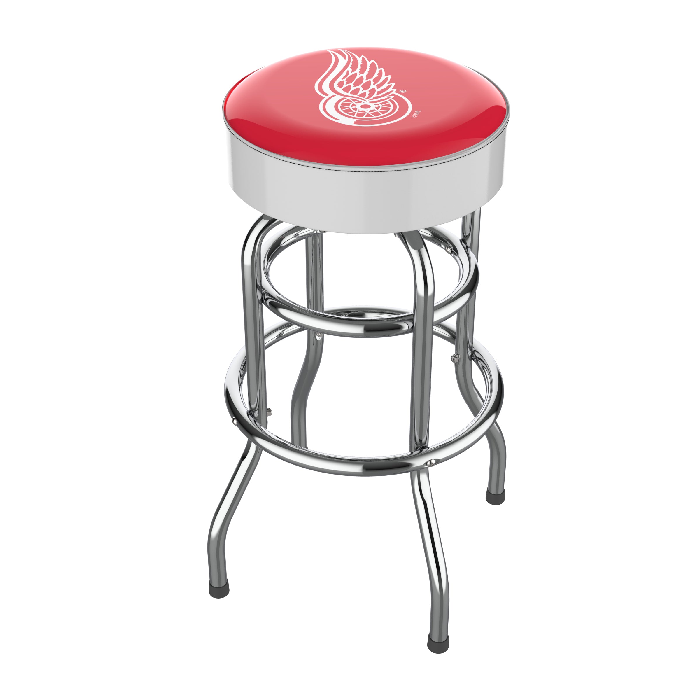 Detroit Red Wings Chrome Bar Stool