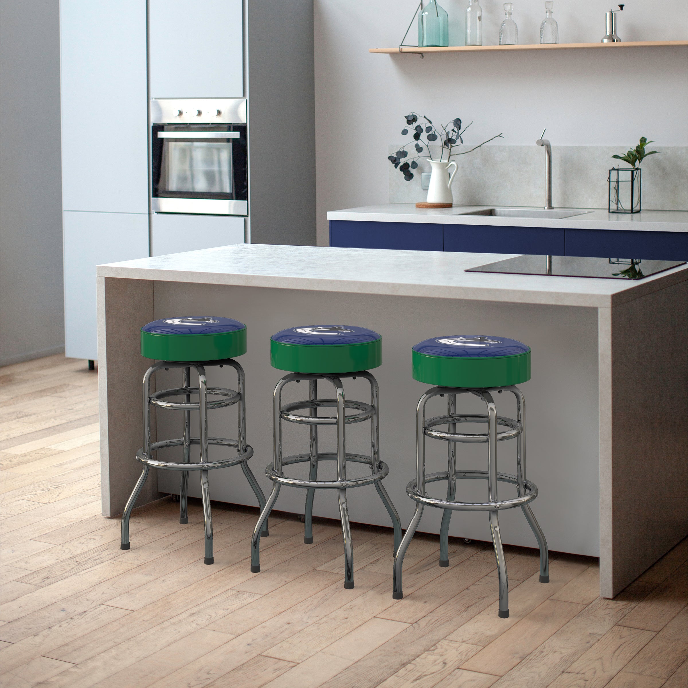 Vancouver Canucks Chrome Bar Stool