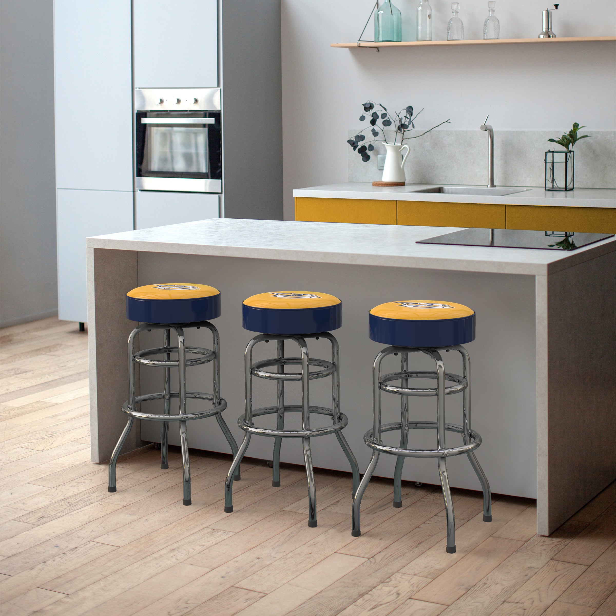 Nashville Predators Chrome Bar Stool