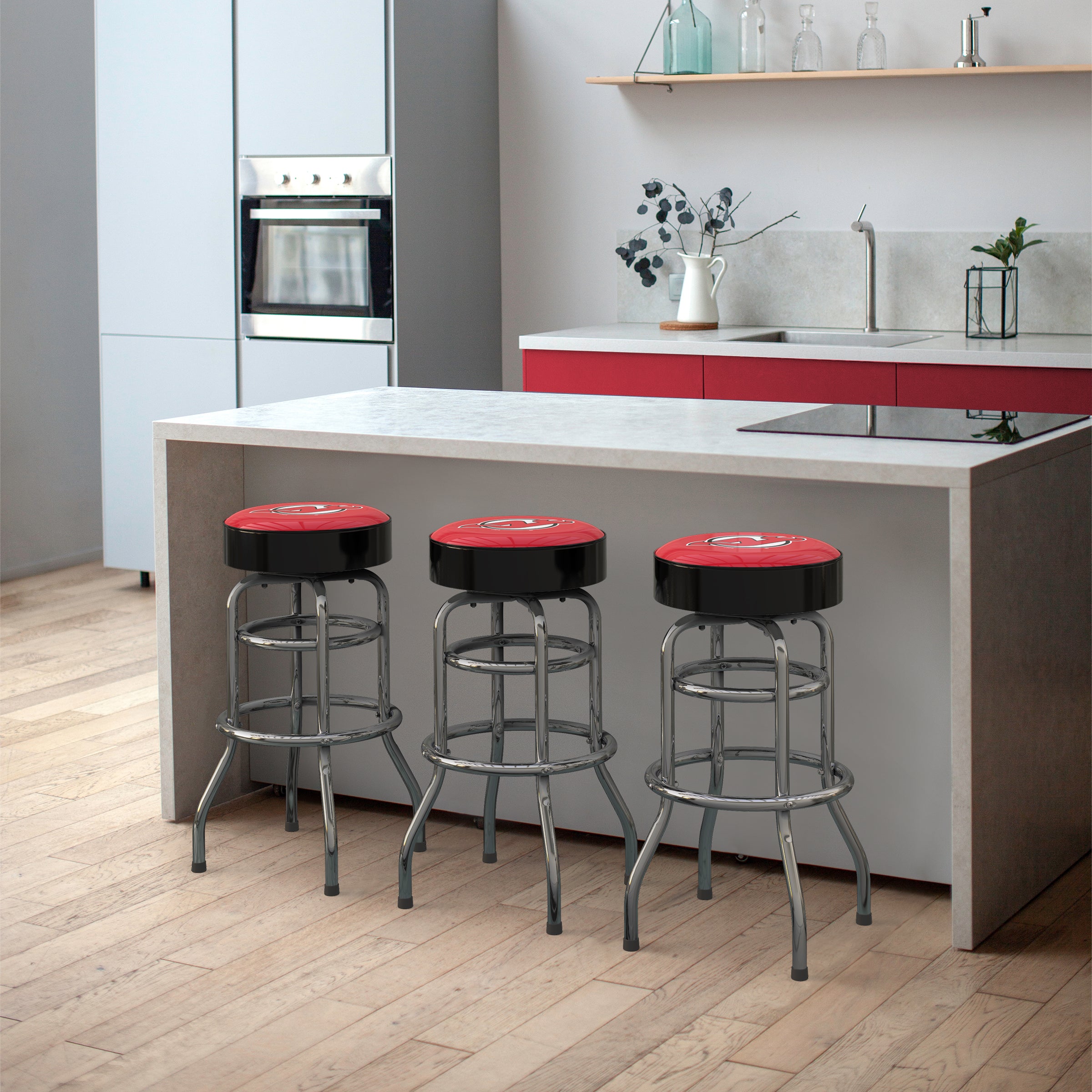 New Jersey Devils Chrome Bar Stool