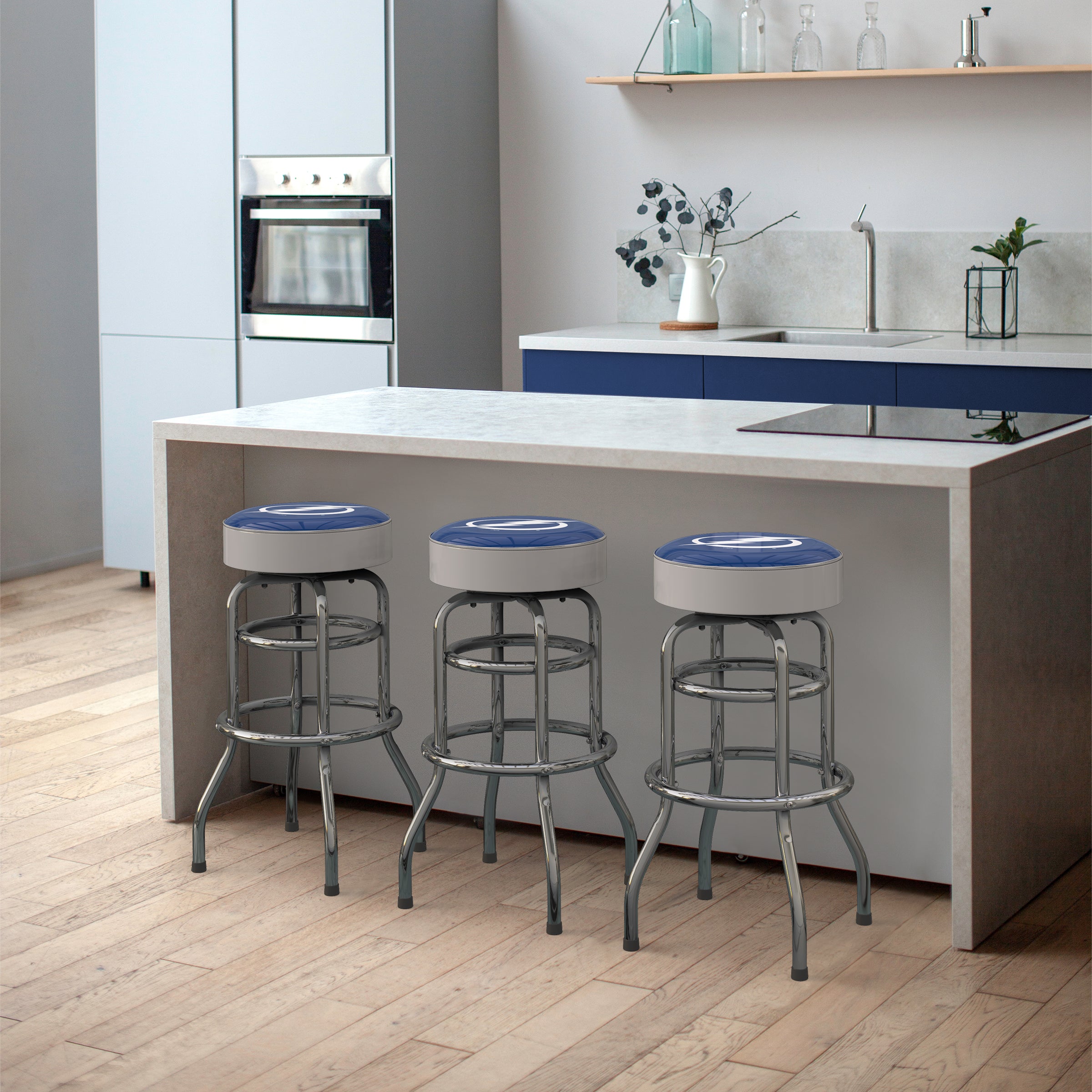 Tampa Bay Lightning Chrome Bar Stool