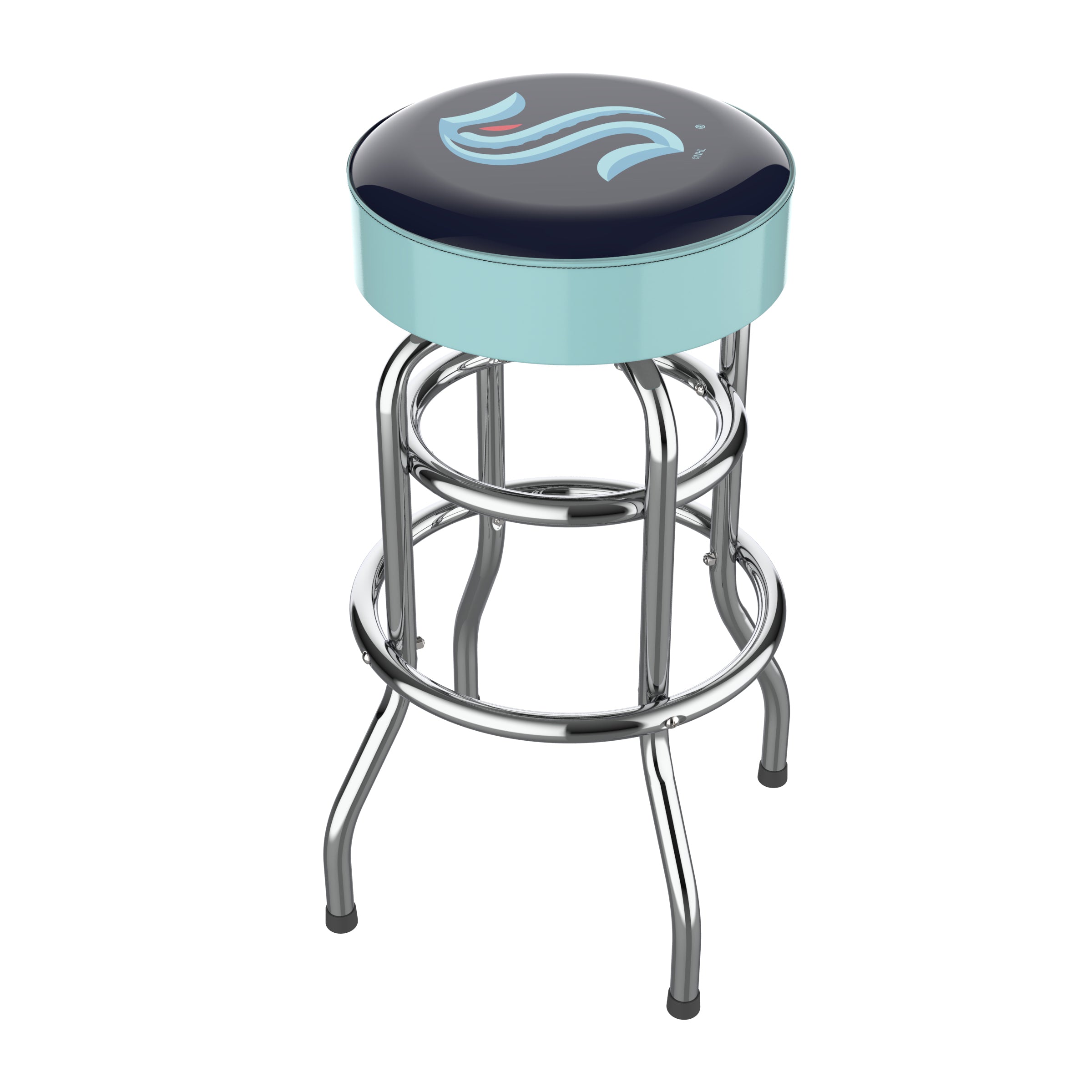 Seattle Kraken Chrome Bar Stool