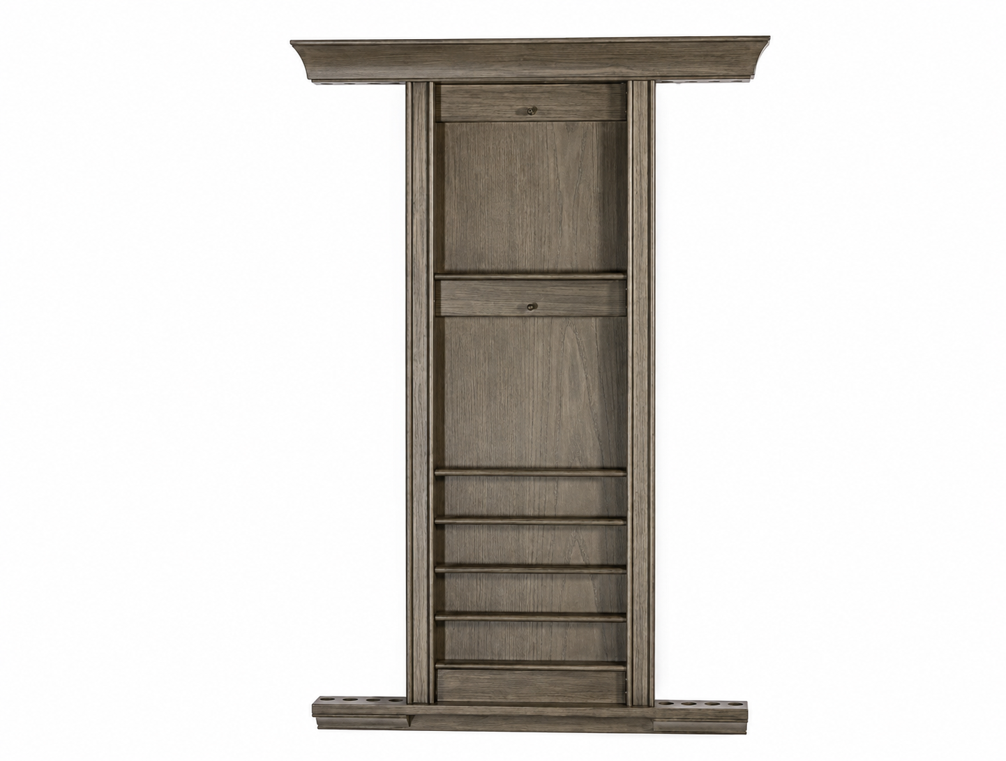 Spencer Marston Wall Pool Cue Rack - Smoked Walnut