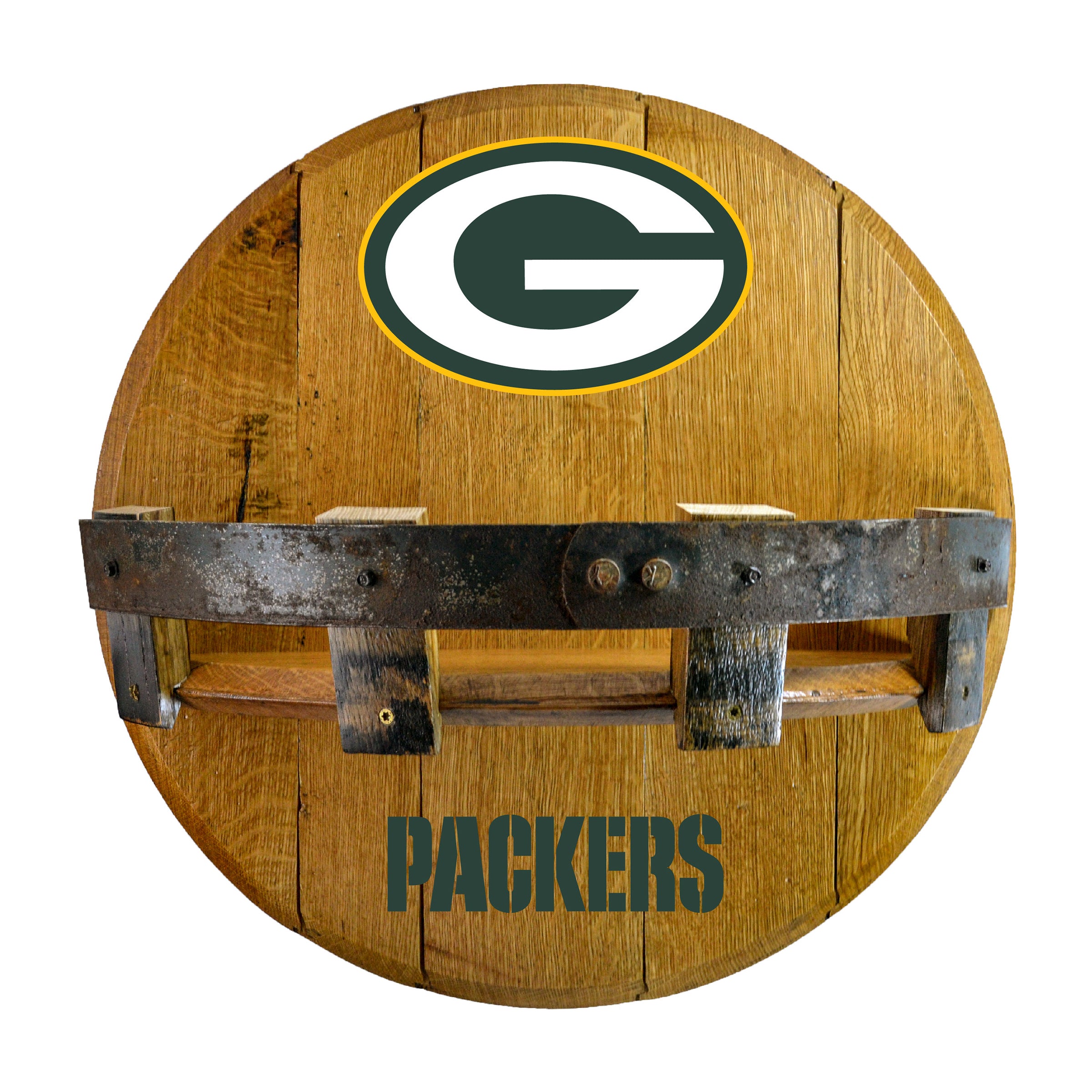 Green Bay Packers Oak Bar Shelf