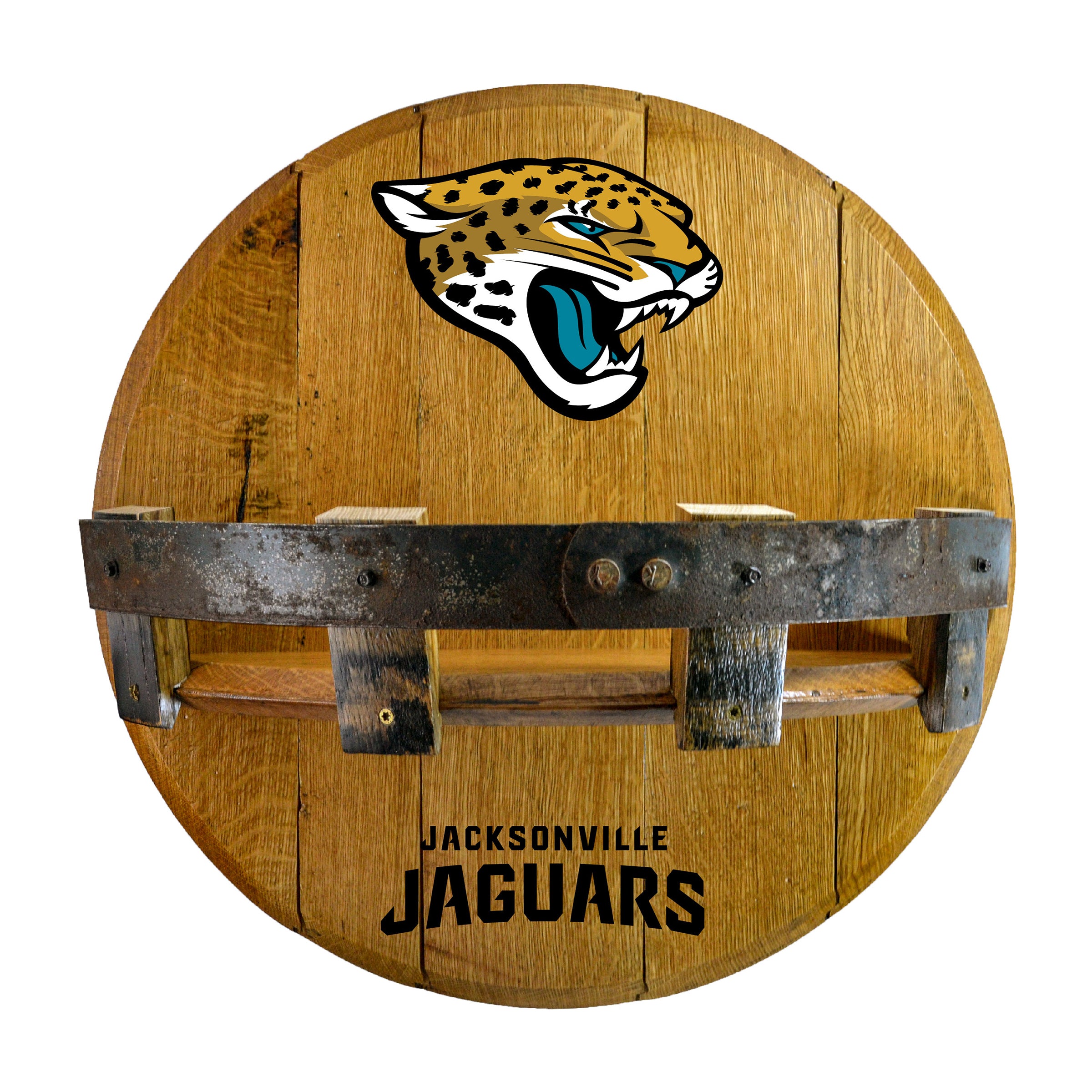 Jacksonville Jaguars Oak Bar Shelf