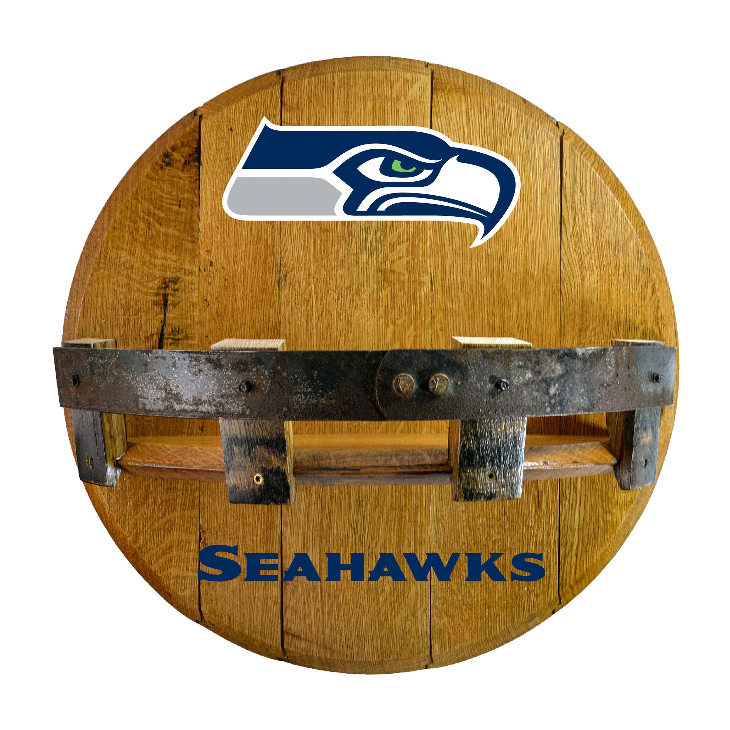 Seattle Seahawks Oak Bar Shelf