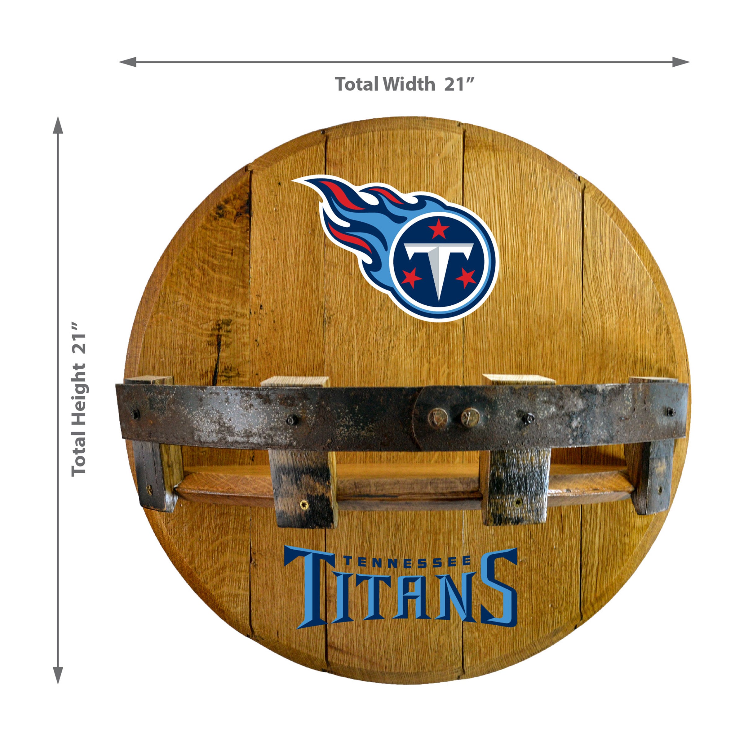 Tennessee Titans Oak Bar Shelf