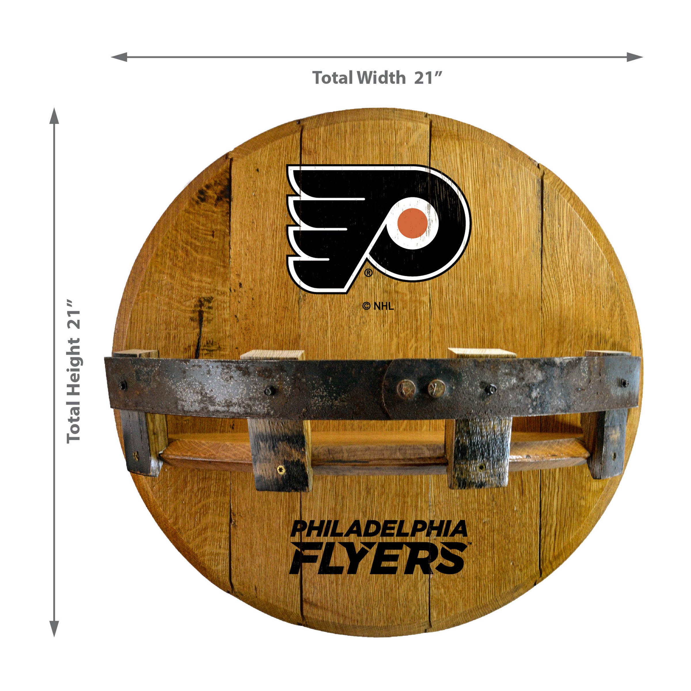 Philadelphia Flyers Oak Bar Shelf