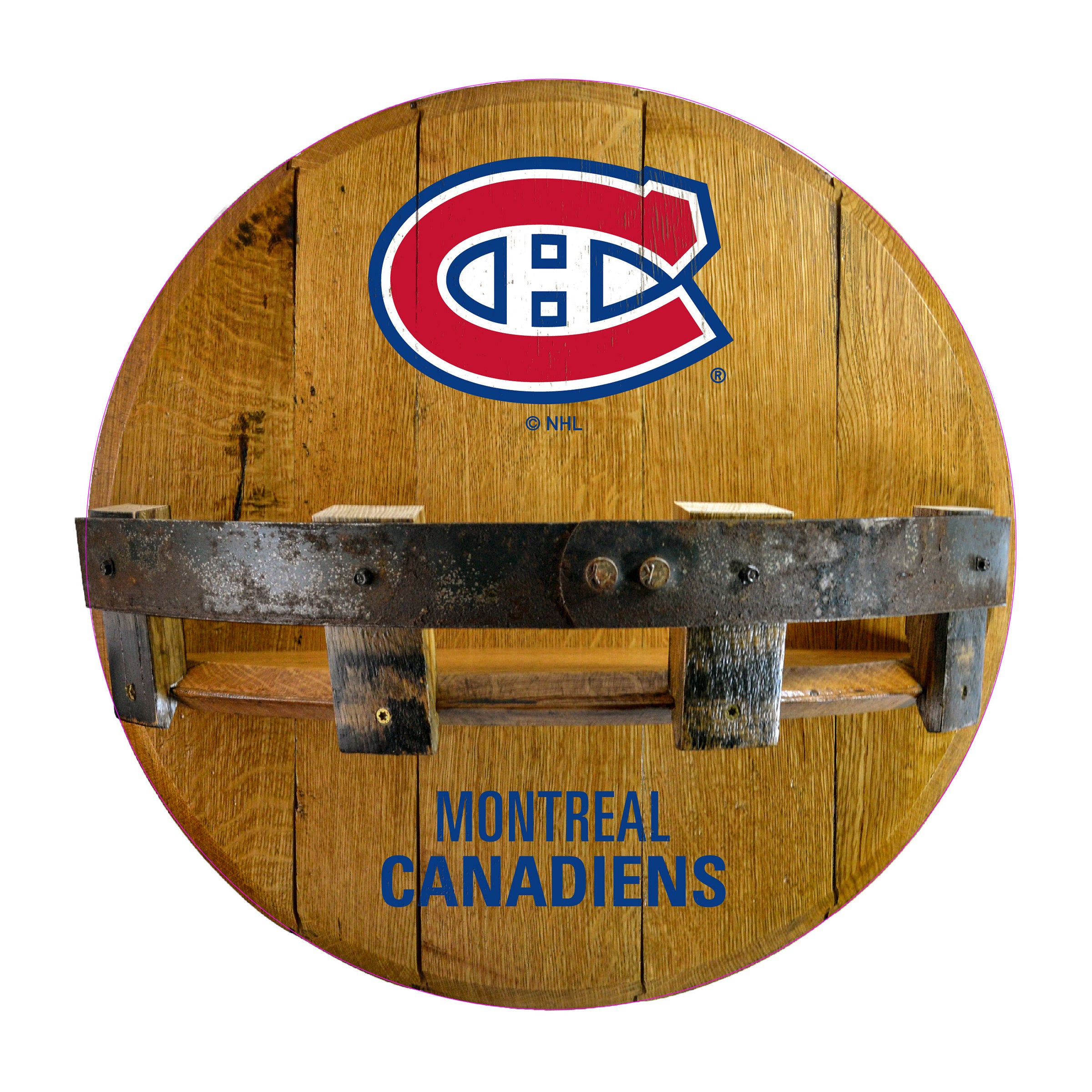 Montreal Canadiens Oak Bar Shelf