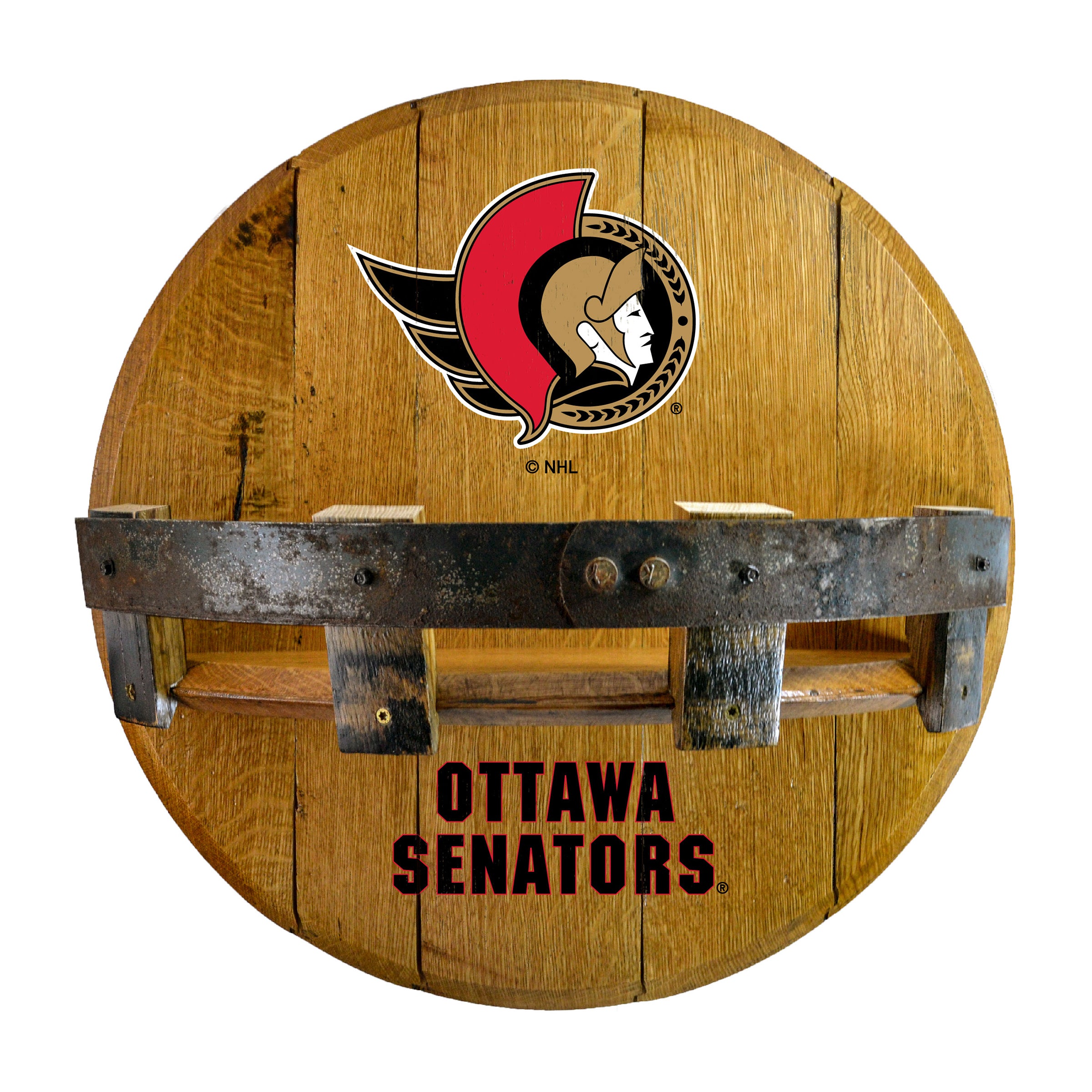 Ottawa Senators Oak Bar Shelf