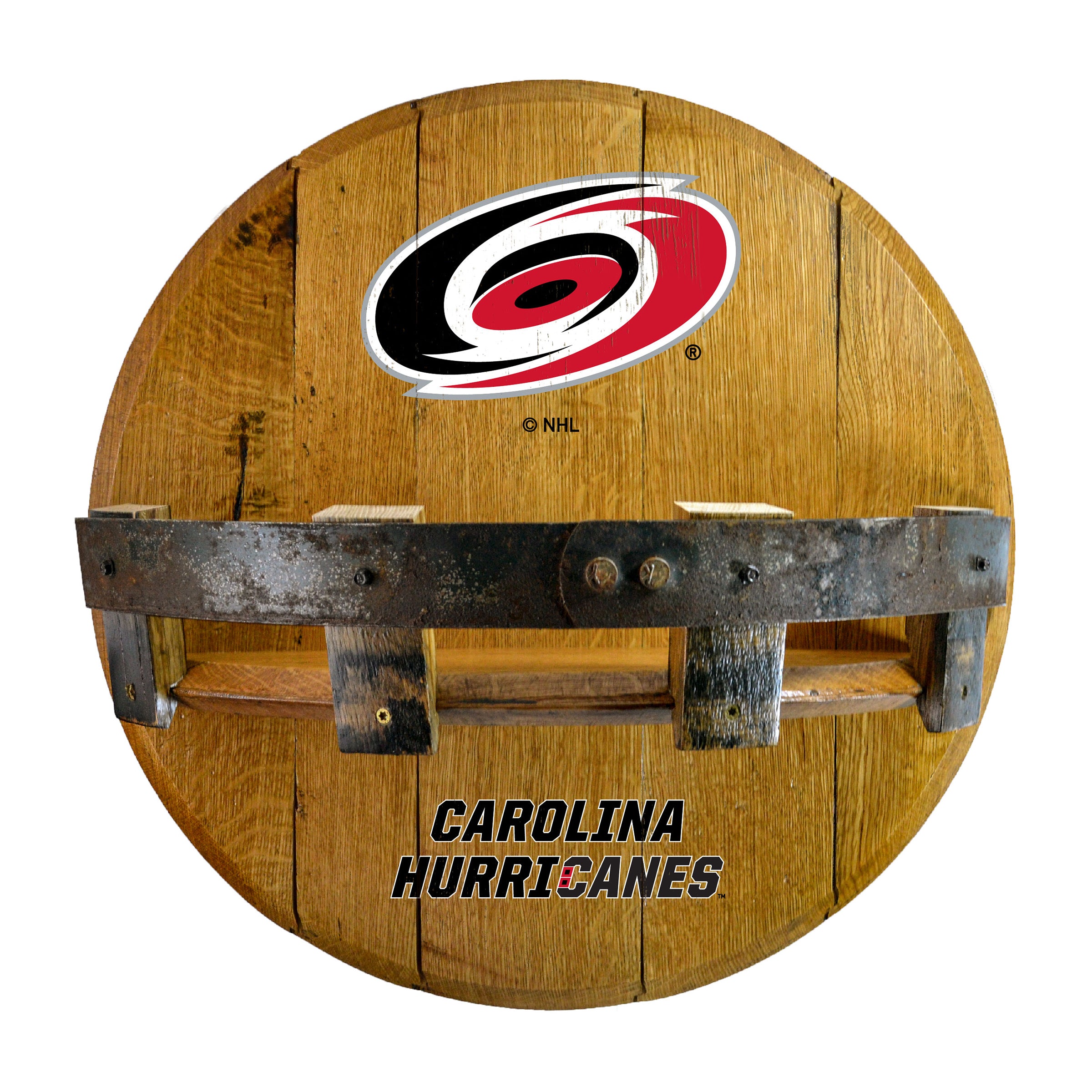 Carolina Hurricanes Oak Bar Shelf