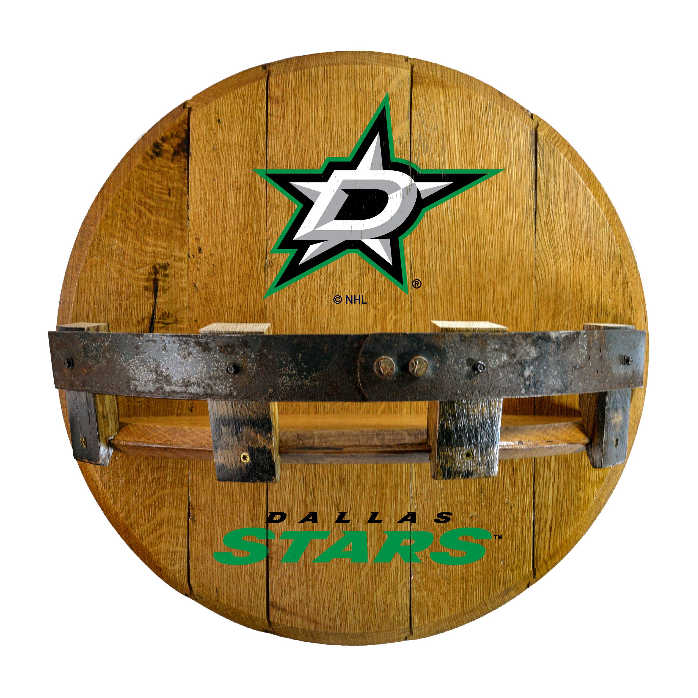 Dallas Stars Oak Bar Shelf