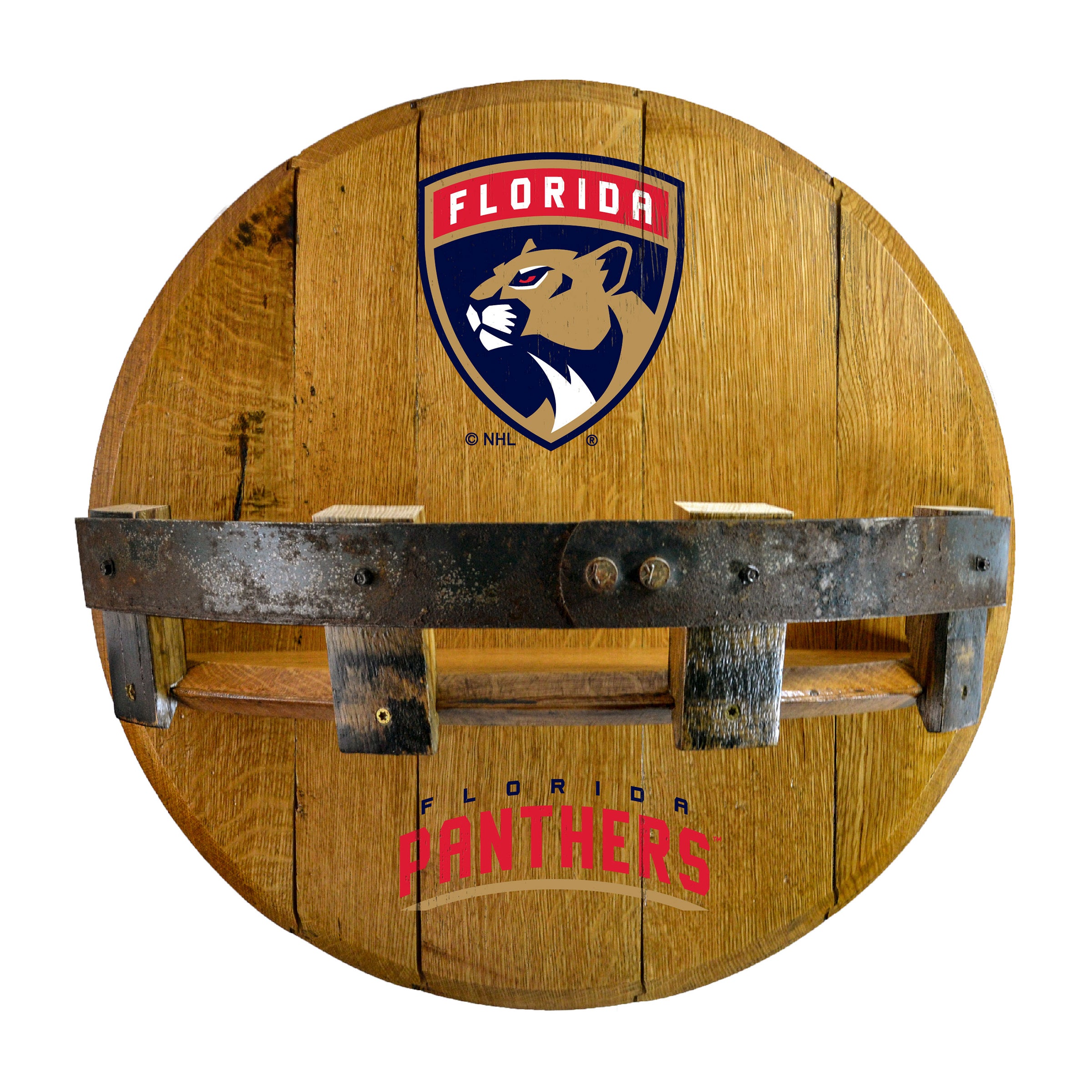 Florida Panthers Oak Bar Shelf