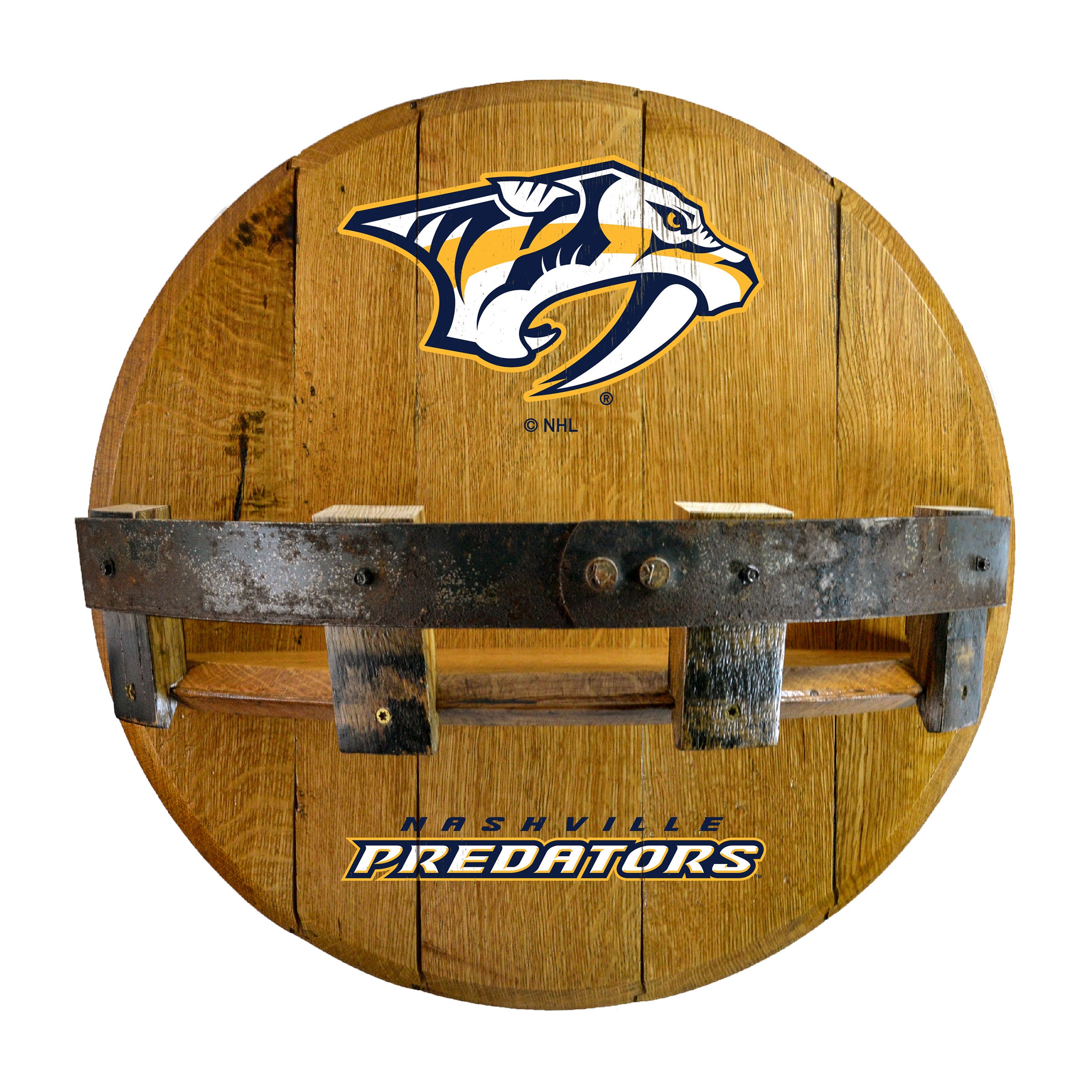 Nashville Predators Oak Bar Shelf