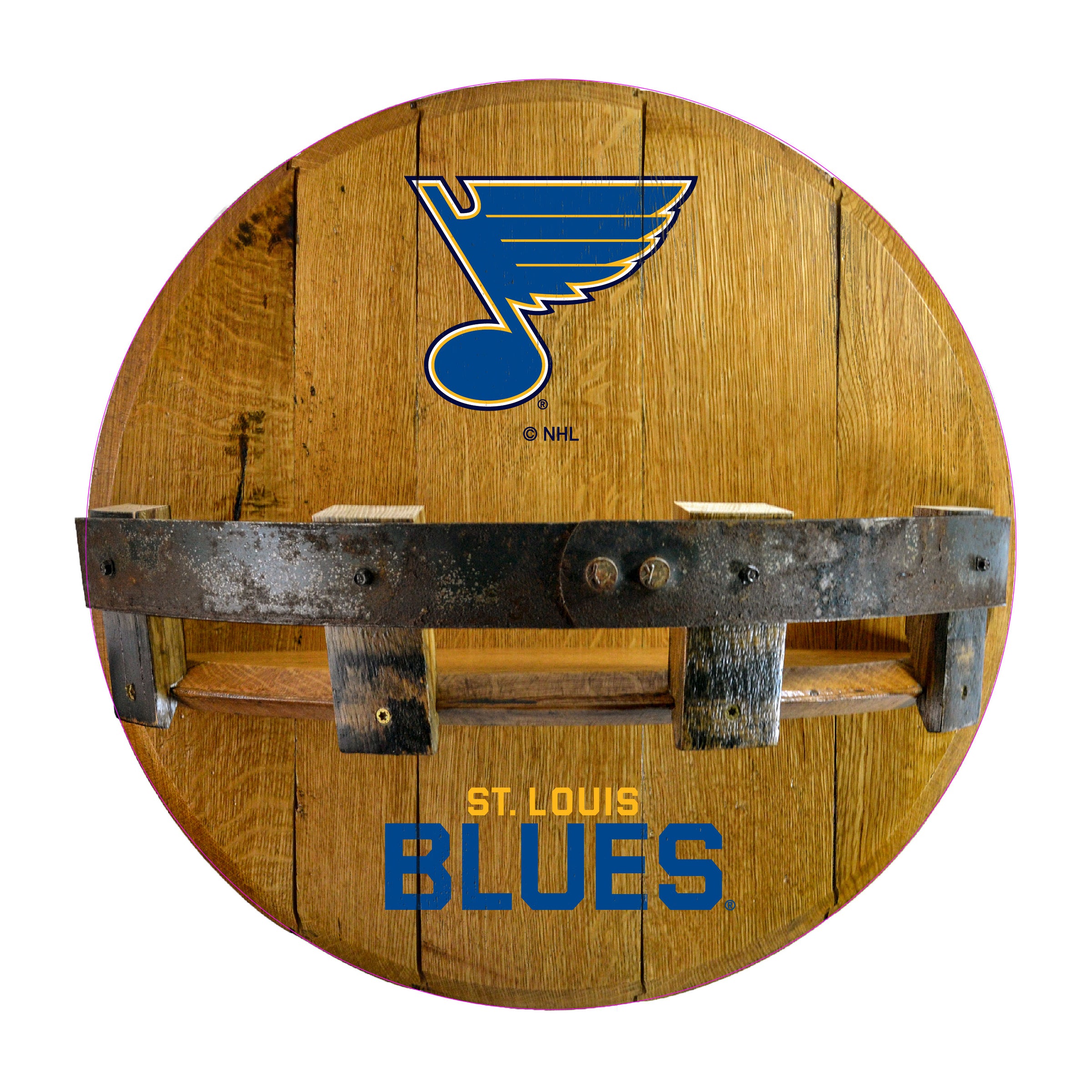 St. Louis Blues Oak Bar Shelf