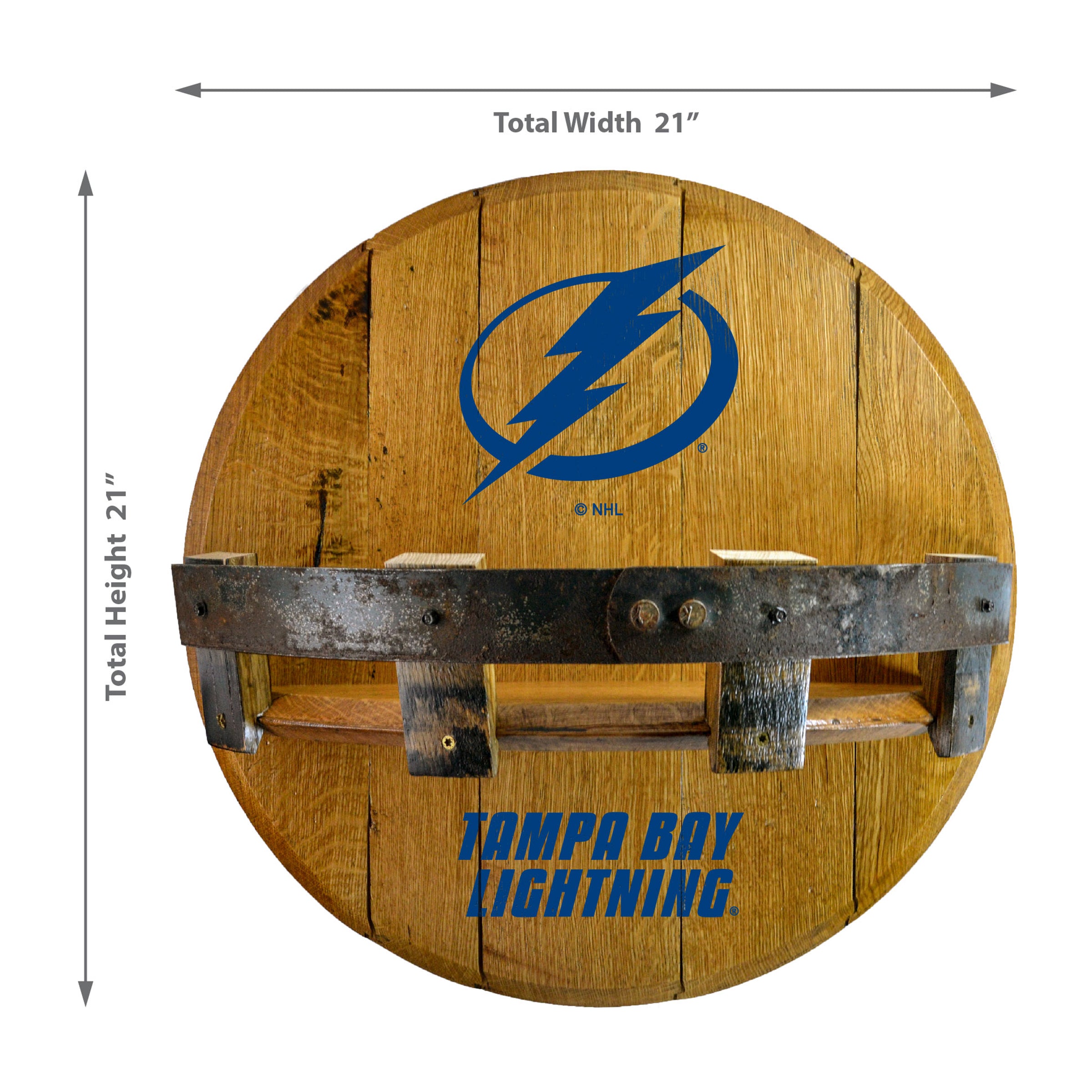 Tampa Bay Lightning Oak Bar Shelf