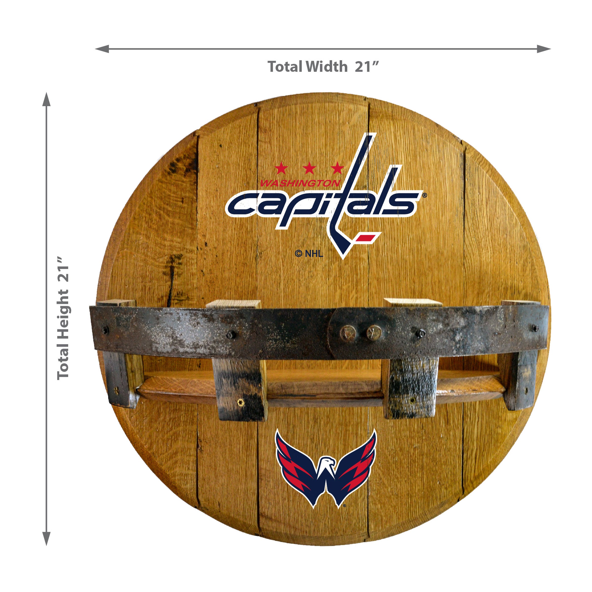 Washington Capitals Oak Bar Shelf