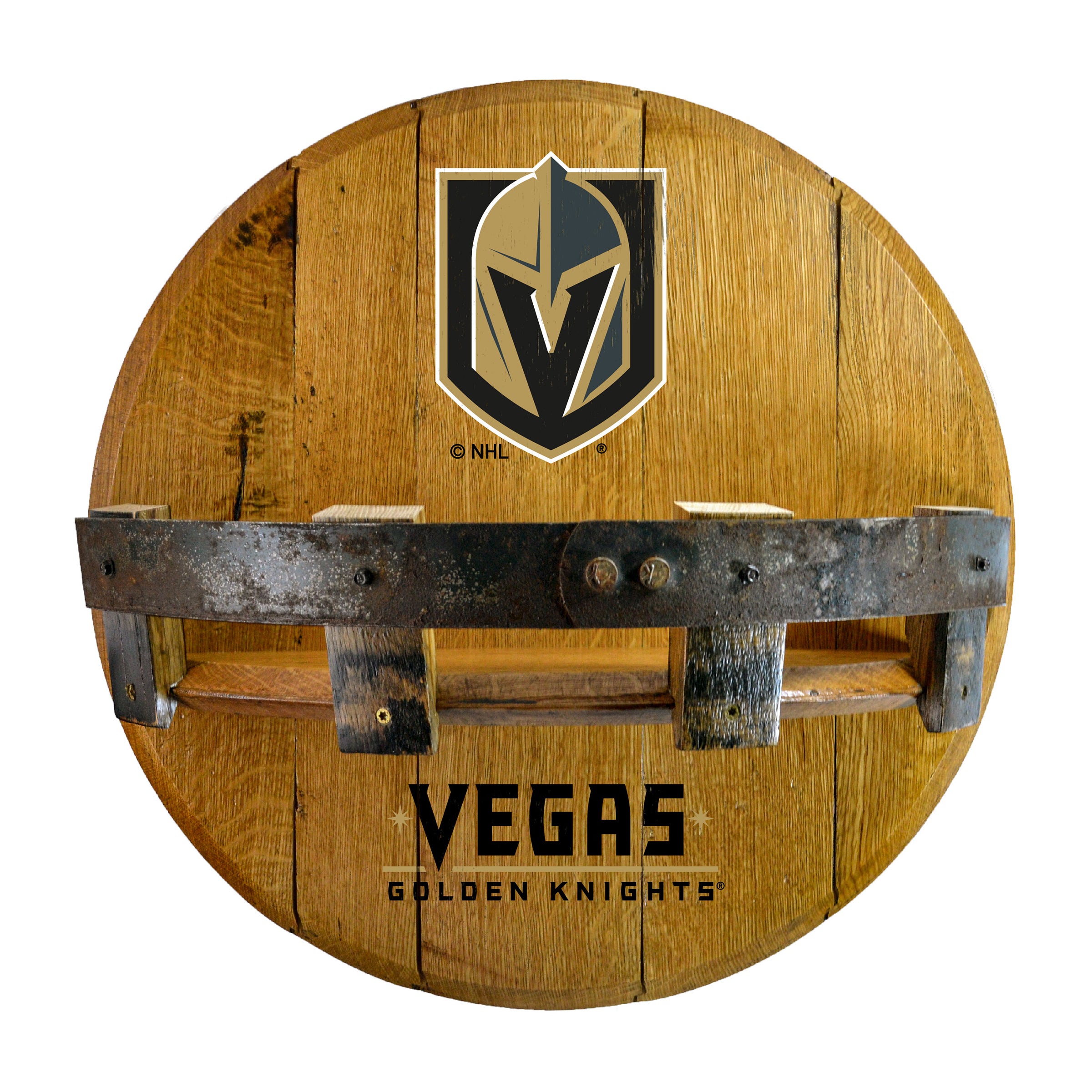 Golden Knights Oak Bar Shelf