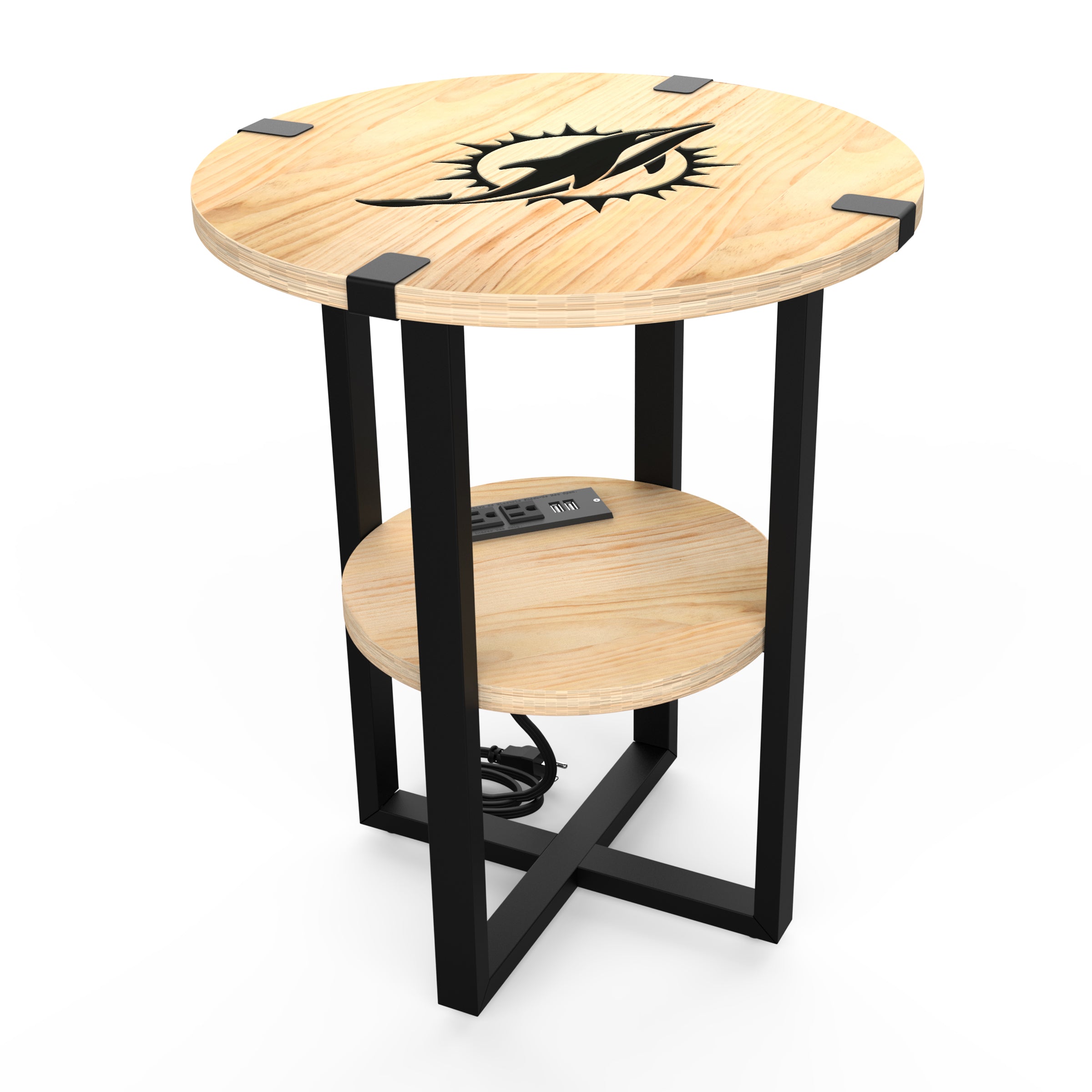 Miami Dolphins Side table with Charger