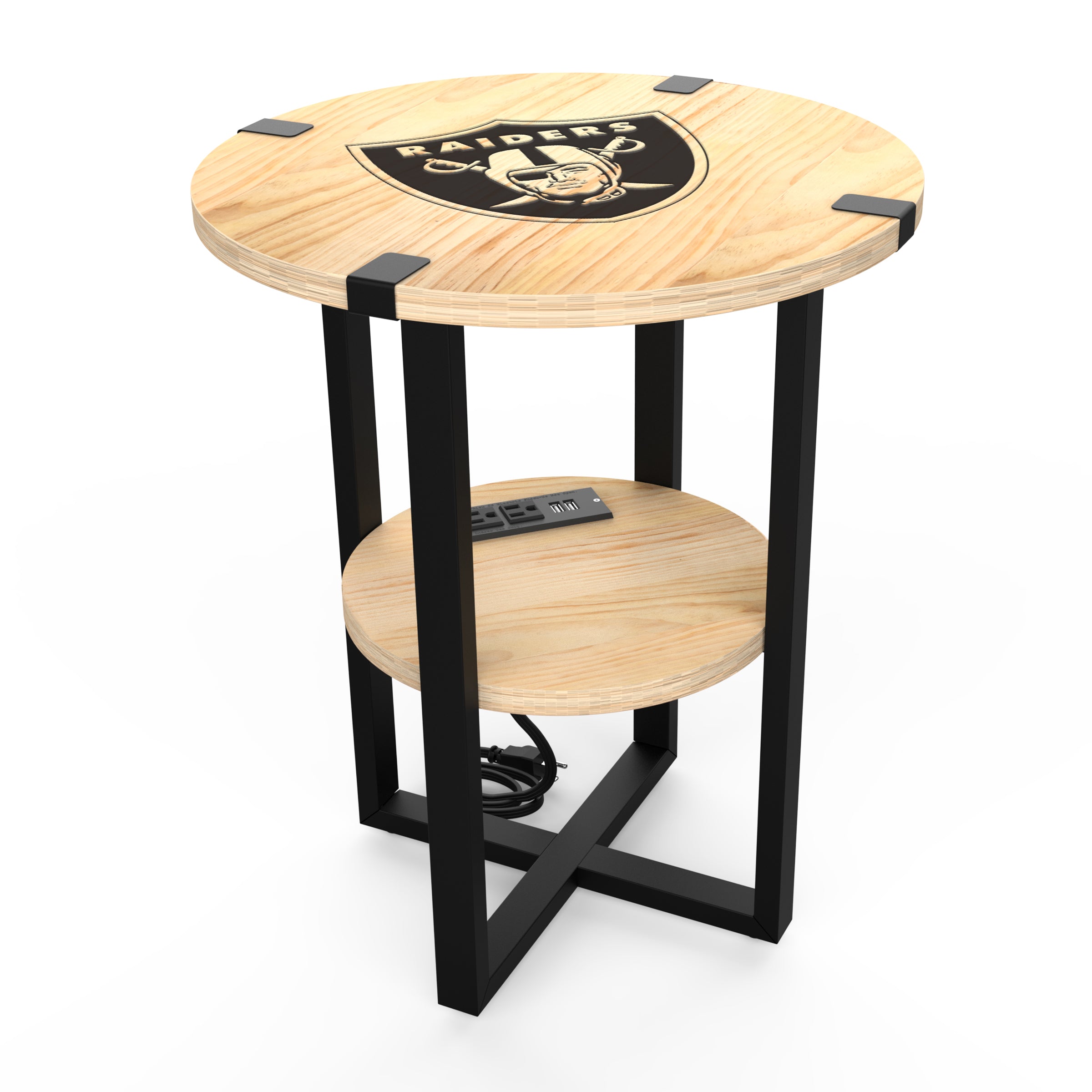 Las Vegas Raiders Side table with Charger