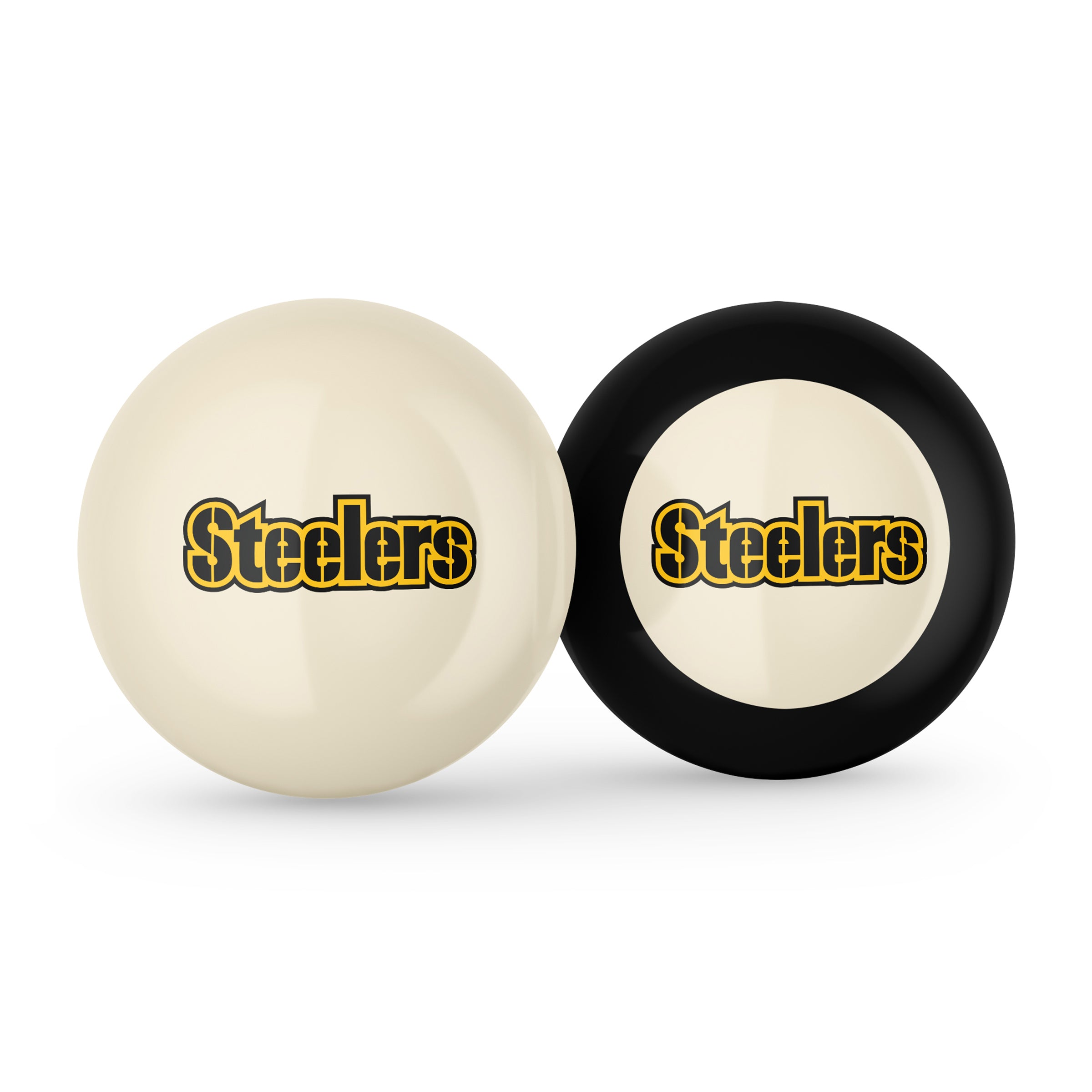 Pittsburgh Steelers Logo Cue Ball & 8 Ball