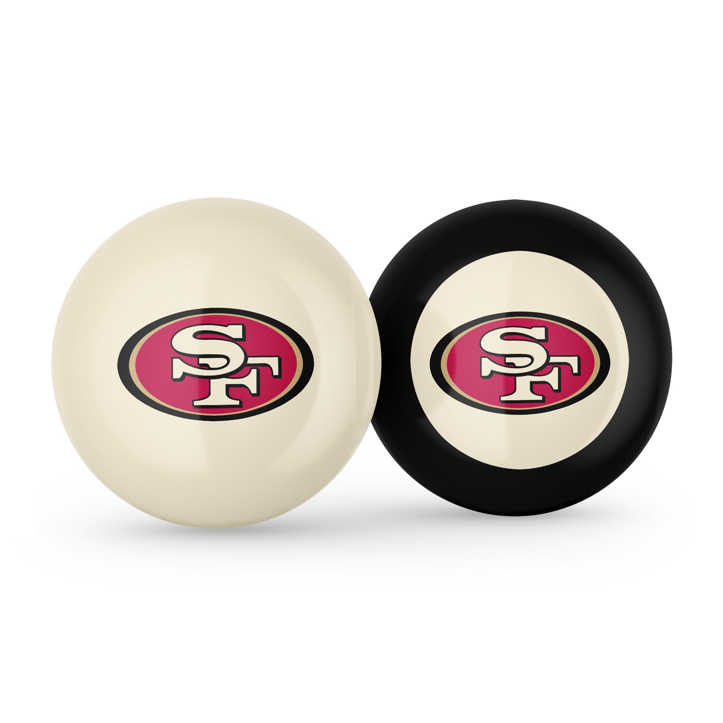 San Francisco 49ers Logo Cue Ball & 8 Ball