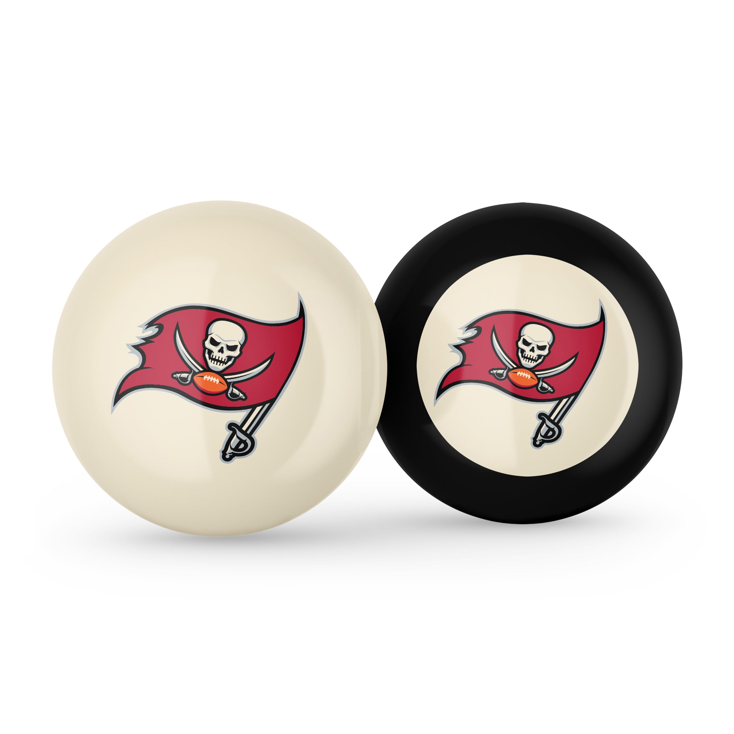 Tampa Bay Buccaneers Logo Cue Ball & 8 Ball