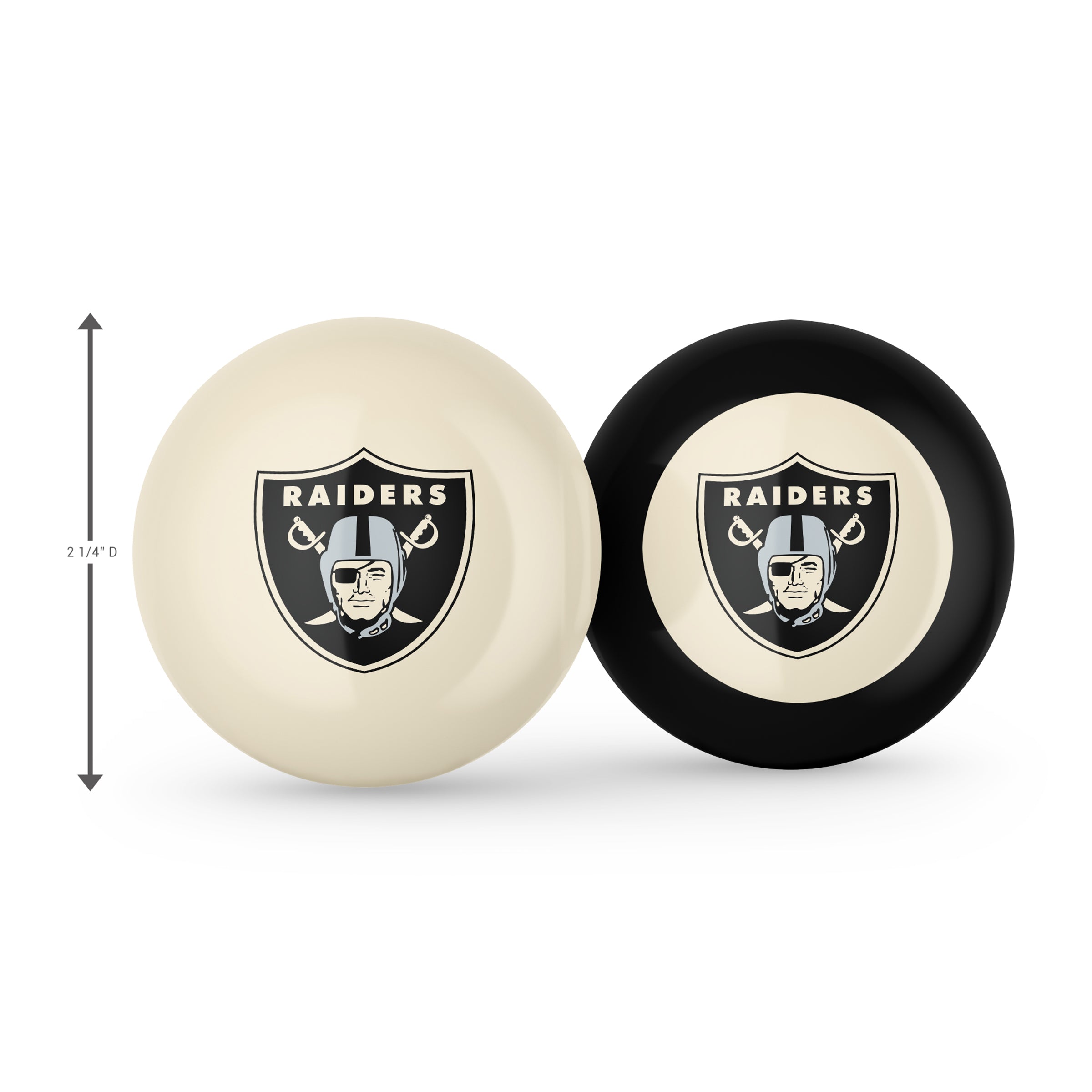 Las Vegas Raiders Logo Cue Ball & 8 Ball