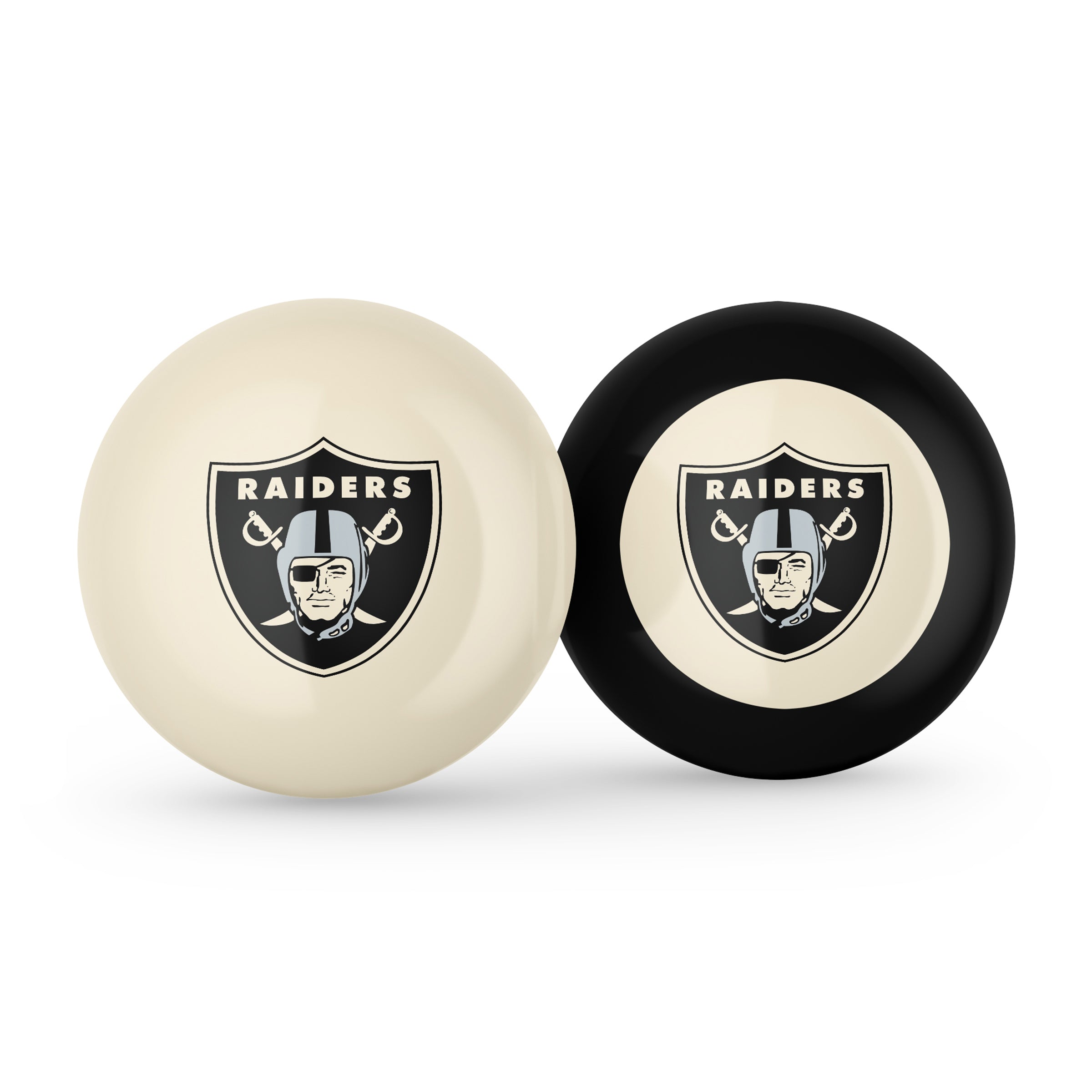 Las Vegas Raiders Logo Cue Ball & 8 Ball