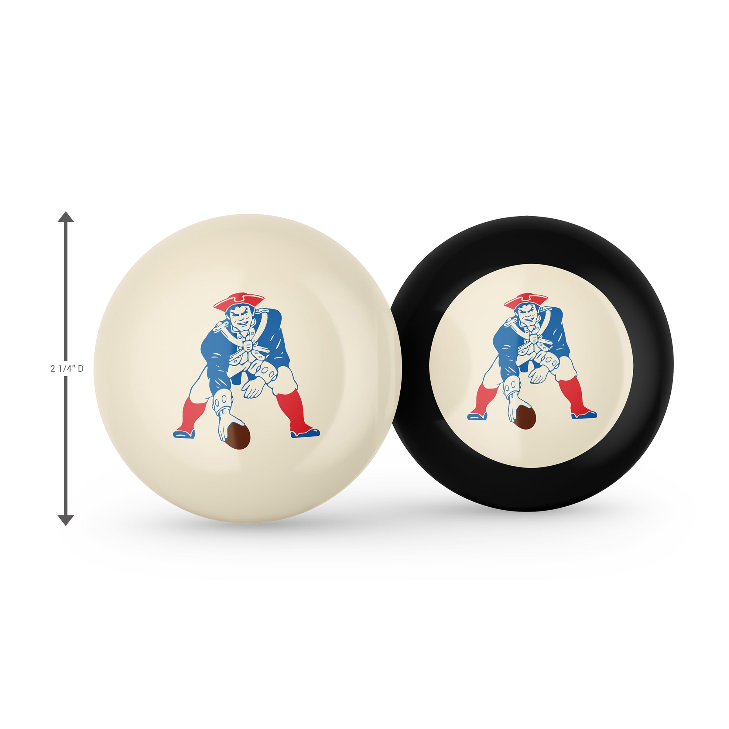 New England Patriots Logo Cue Ball & 8 Ball