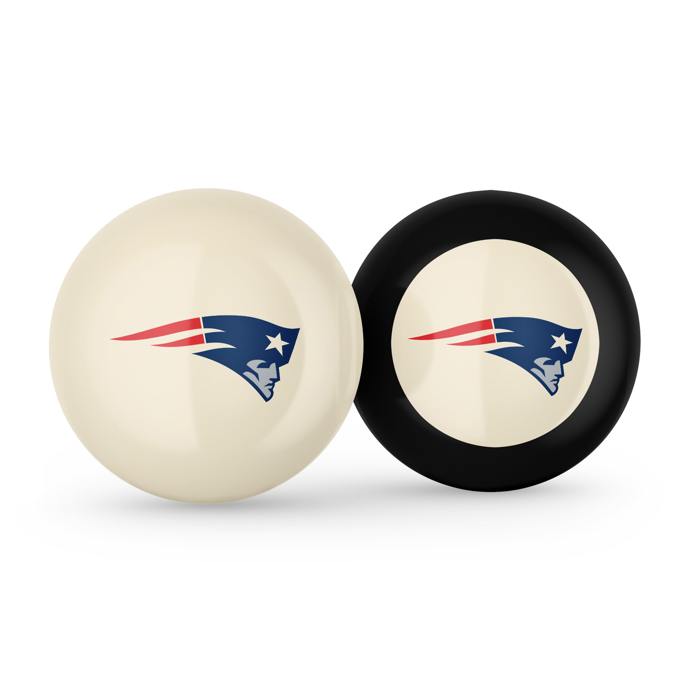 New England Patriots Logo Cue Ball & 8 Ball