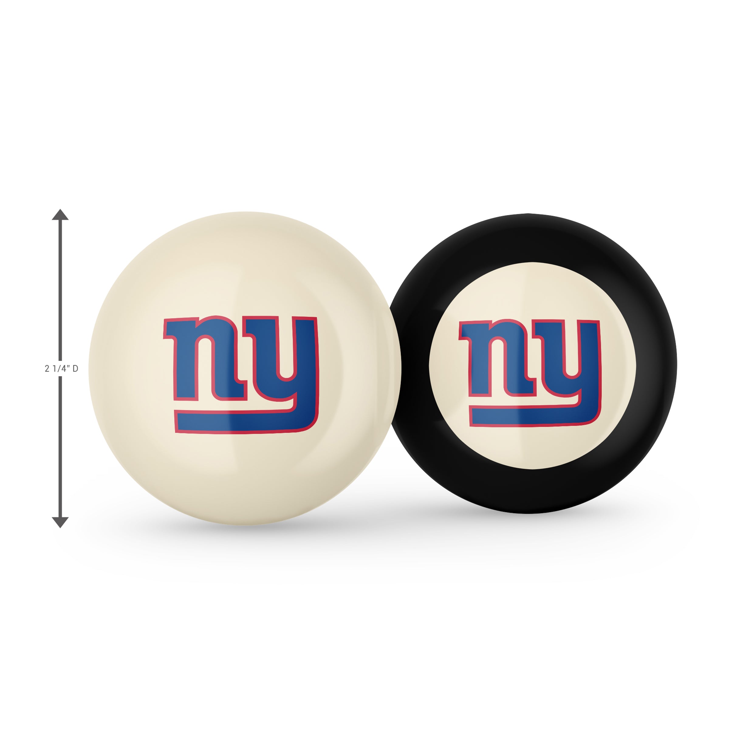 New York Giants Logo Cue Ball & 8 Ball