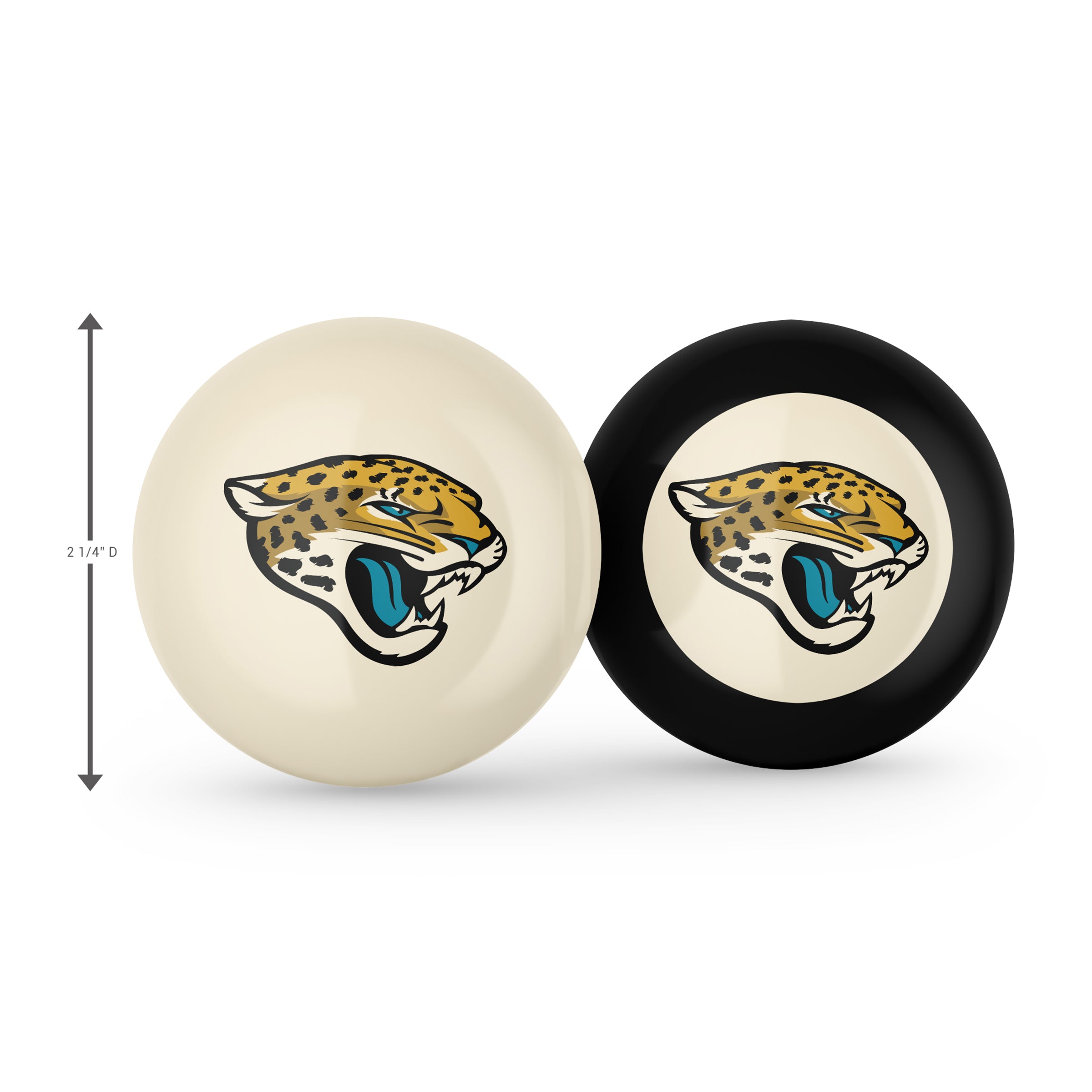 Jacksonville Jaguars Logo Cue Ball & 8 Ball