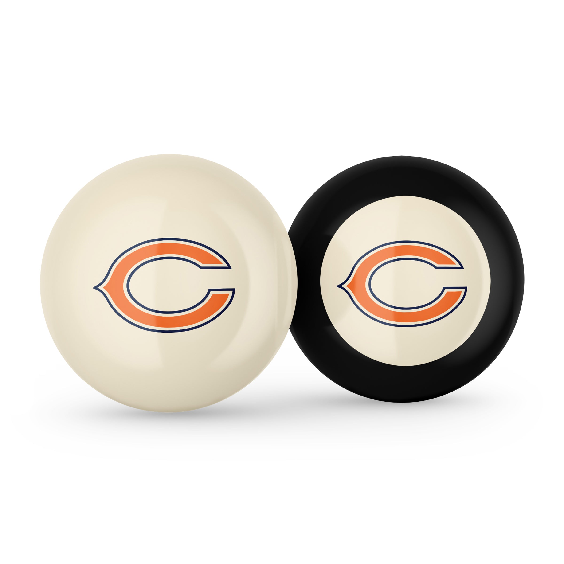 Chicago Bears Logo Cue Ball & 8 Ball