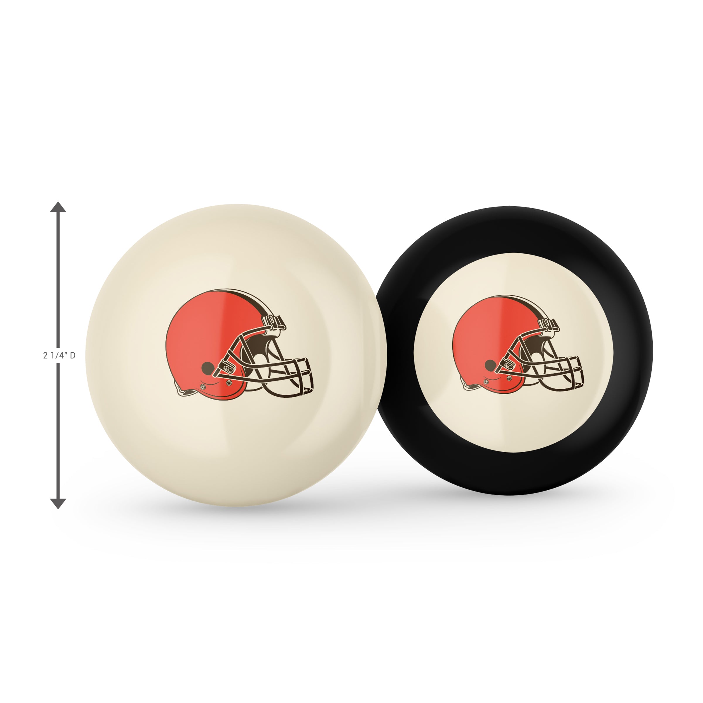 Cleveland Browns Logo Cue Ball & 8 Ball