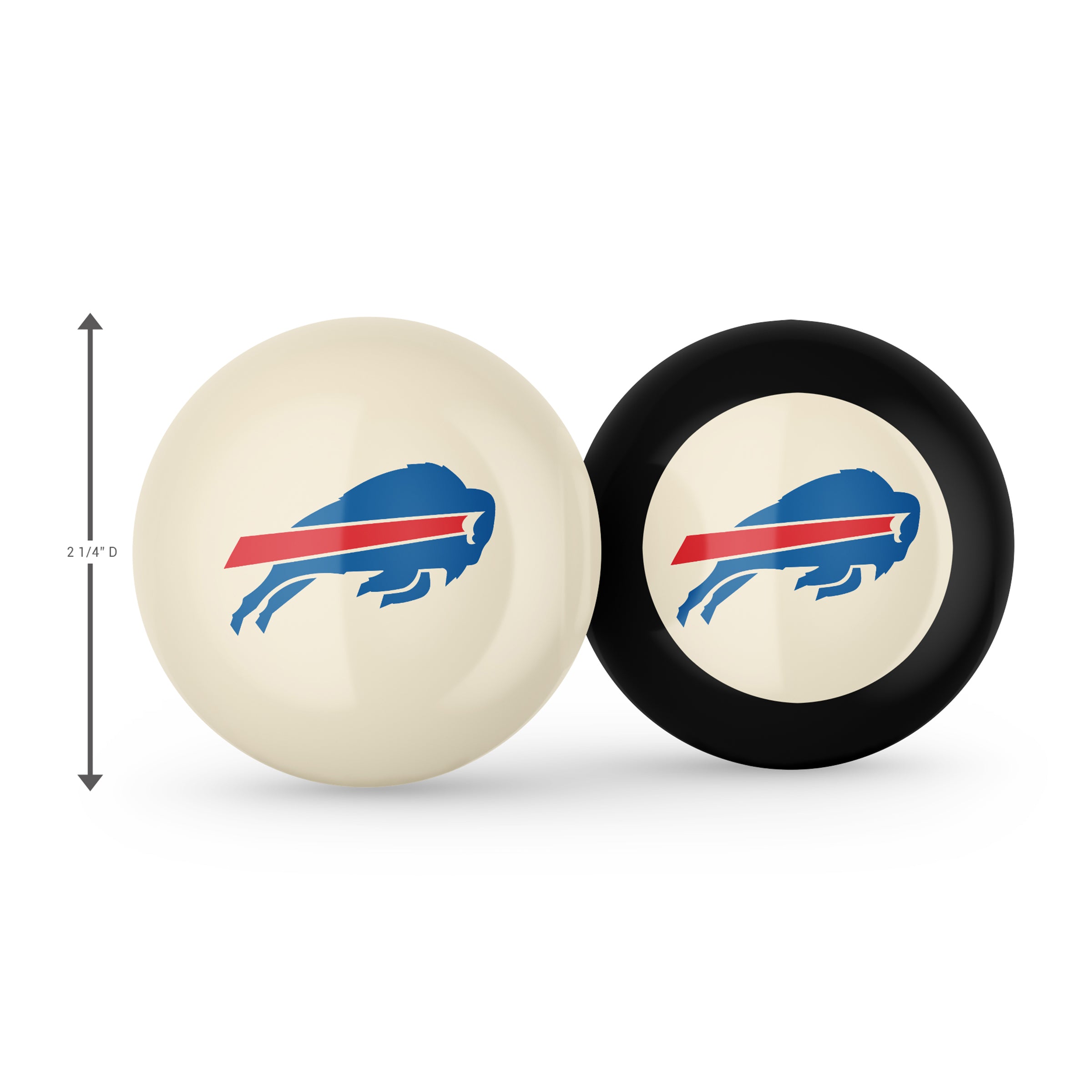 Buffalo Bills Logo Cue Ball & 8 Ball