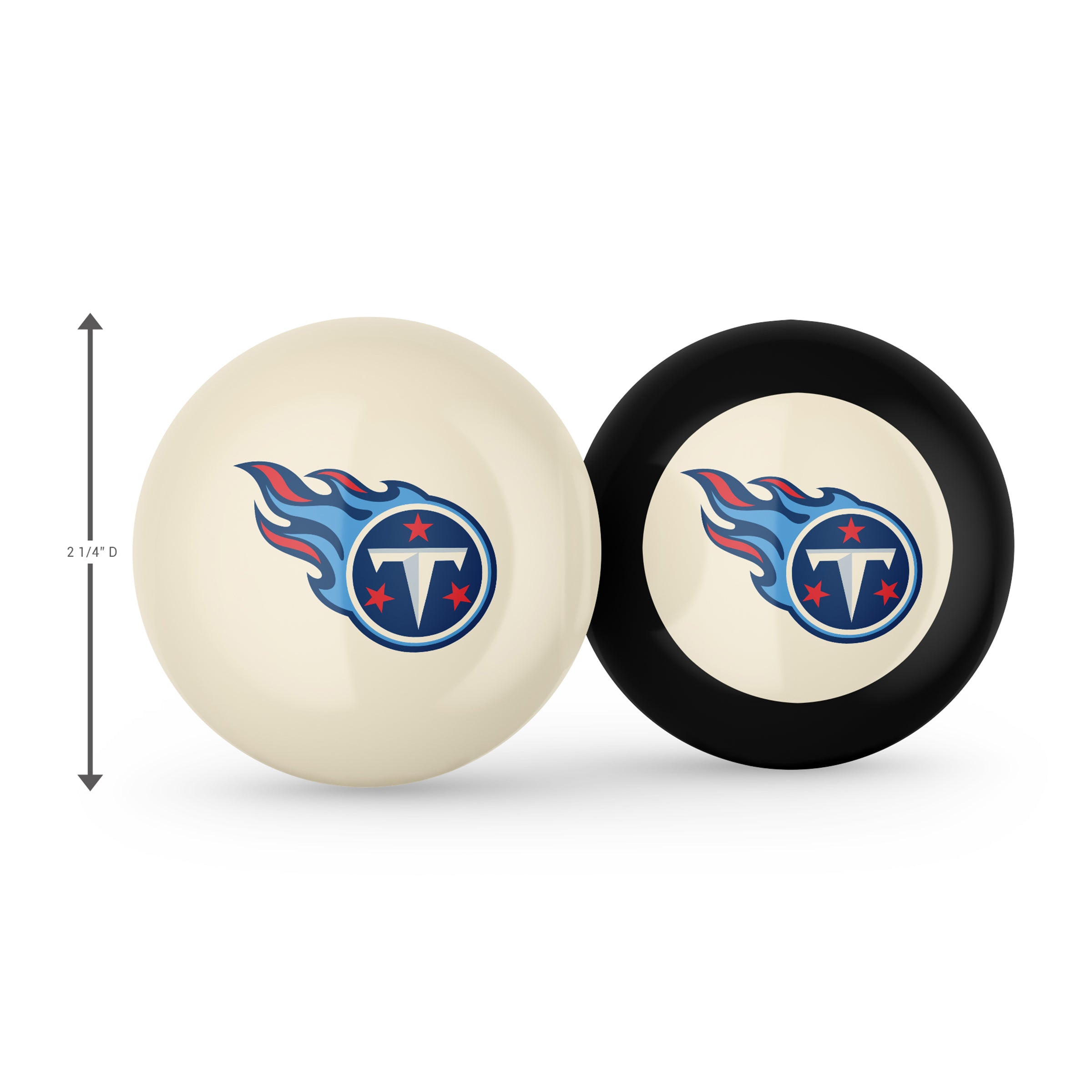 Tennessee Titans Logo Cue Ball & 8 Ball