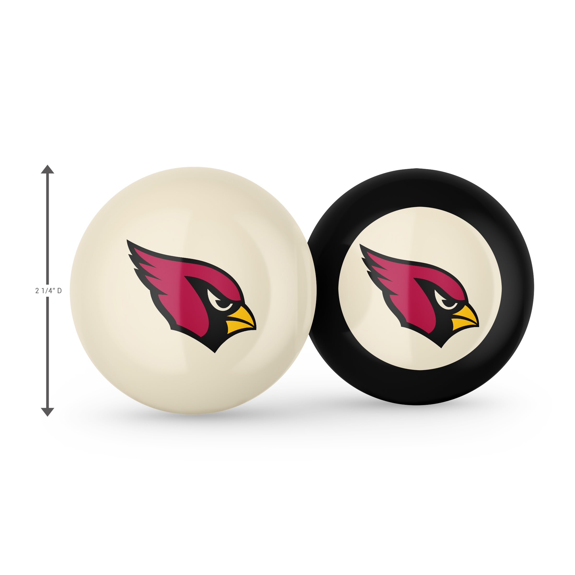 Arizona Cardinals Logo Cue Ball & 8 Ball