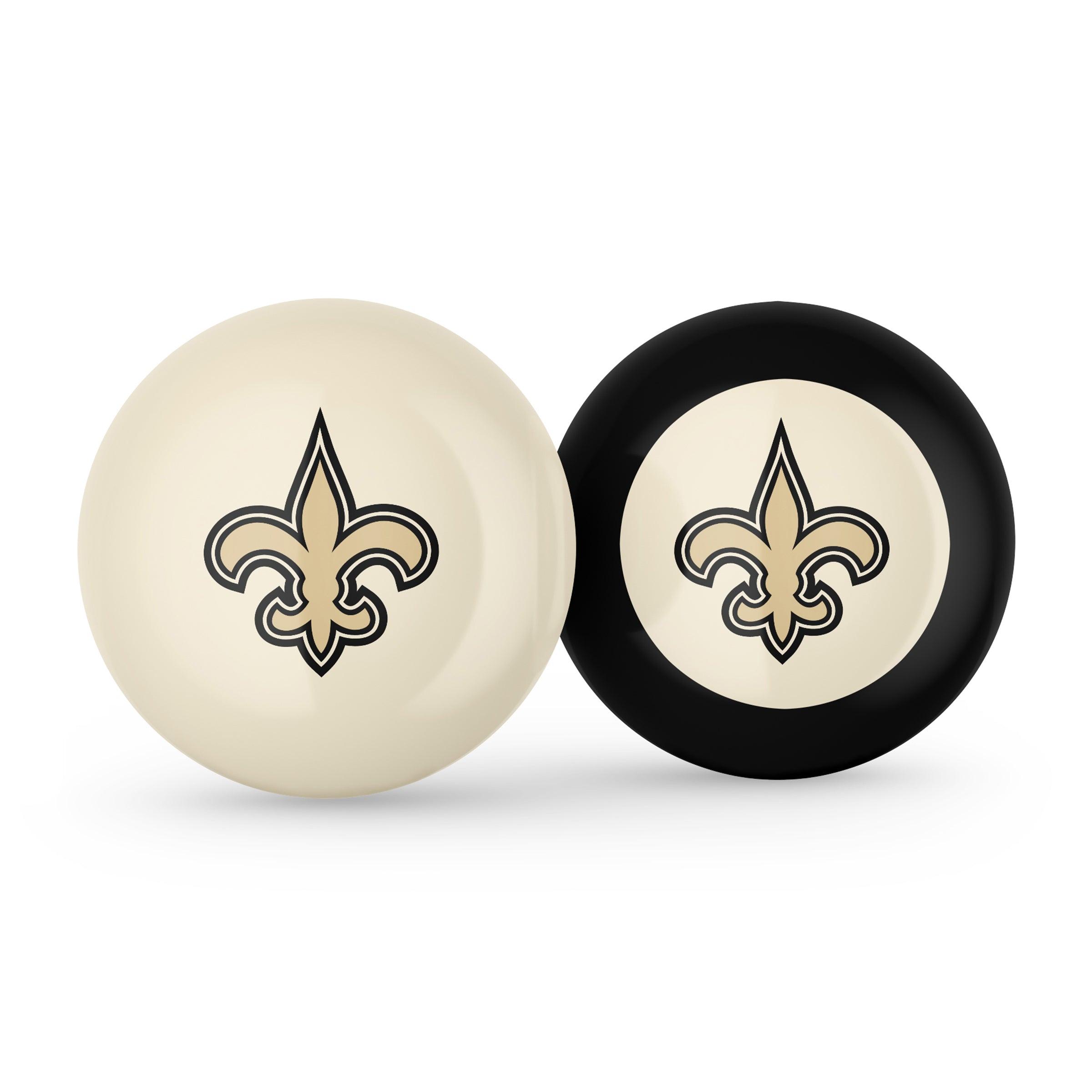 North Orleans Saints Logo Cue Ball & 8 Ball