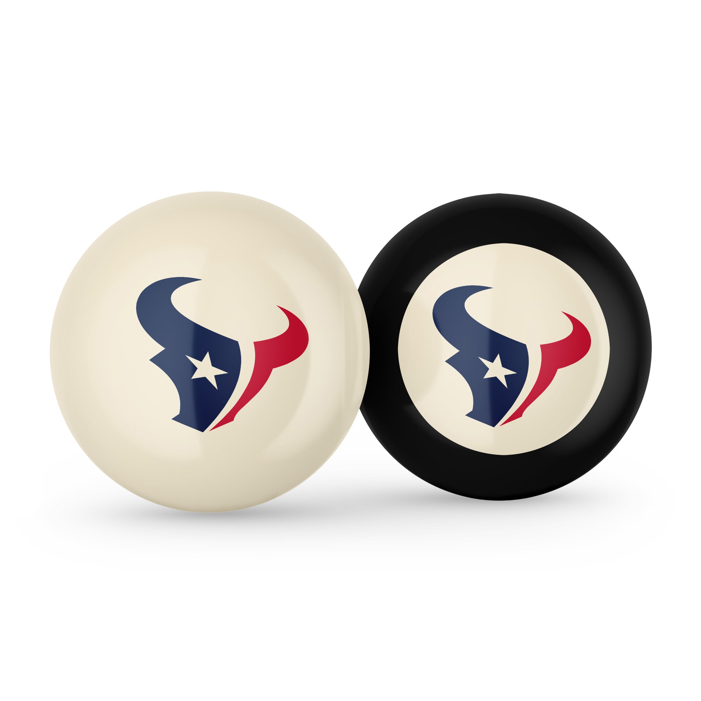 Houston Texans Logo Cue Ball & 8 Ball