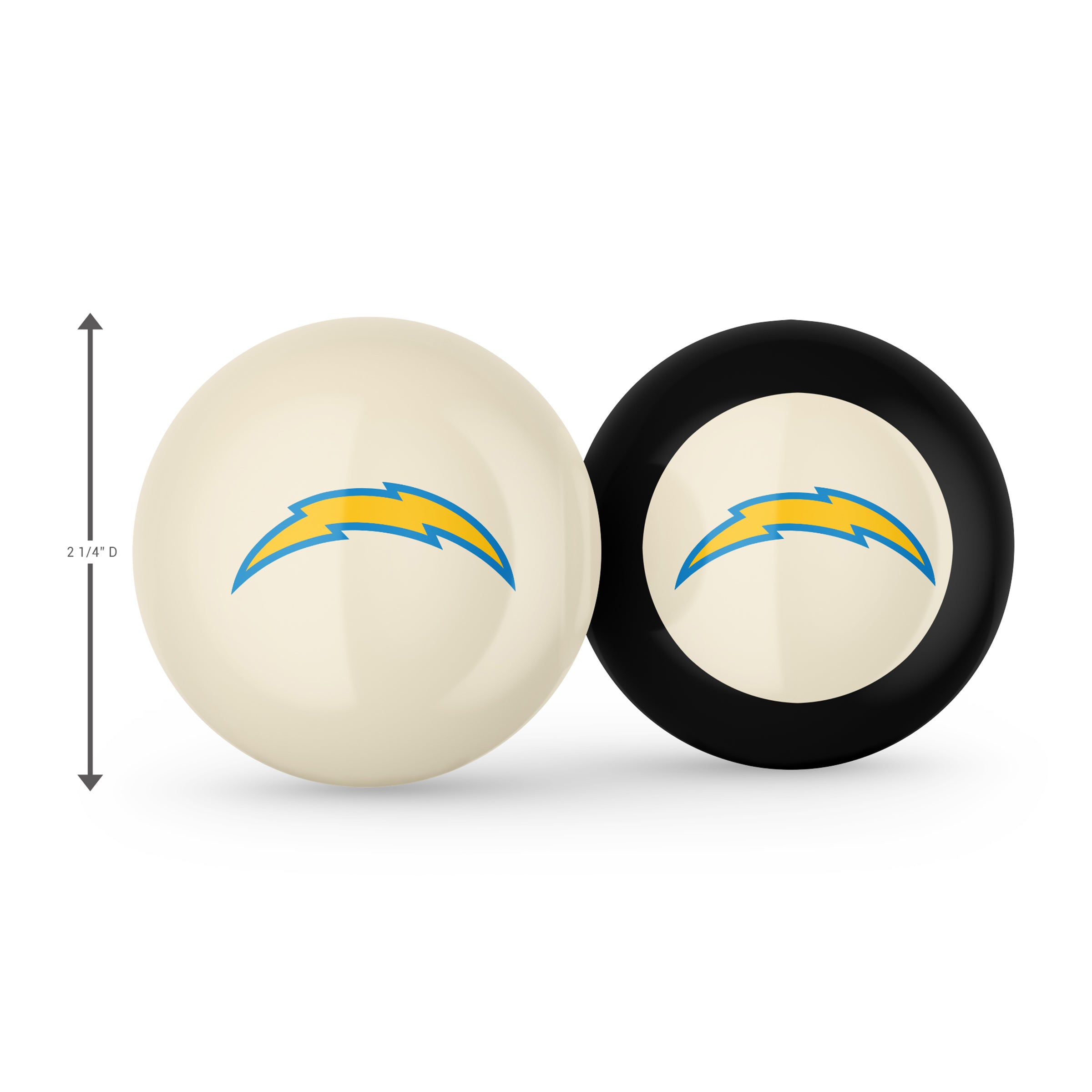 Los Angeles Chargers Logo Cue Ball & 8 Ball