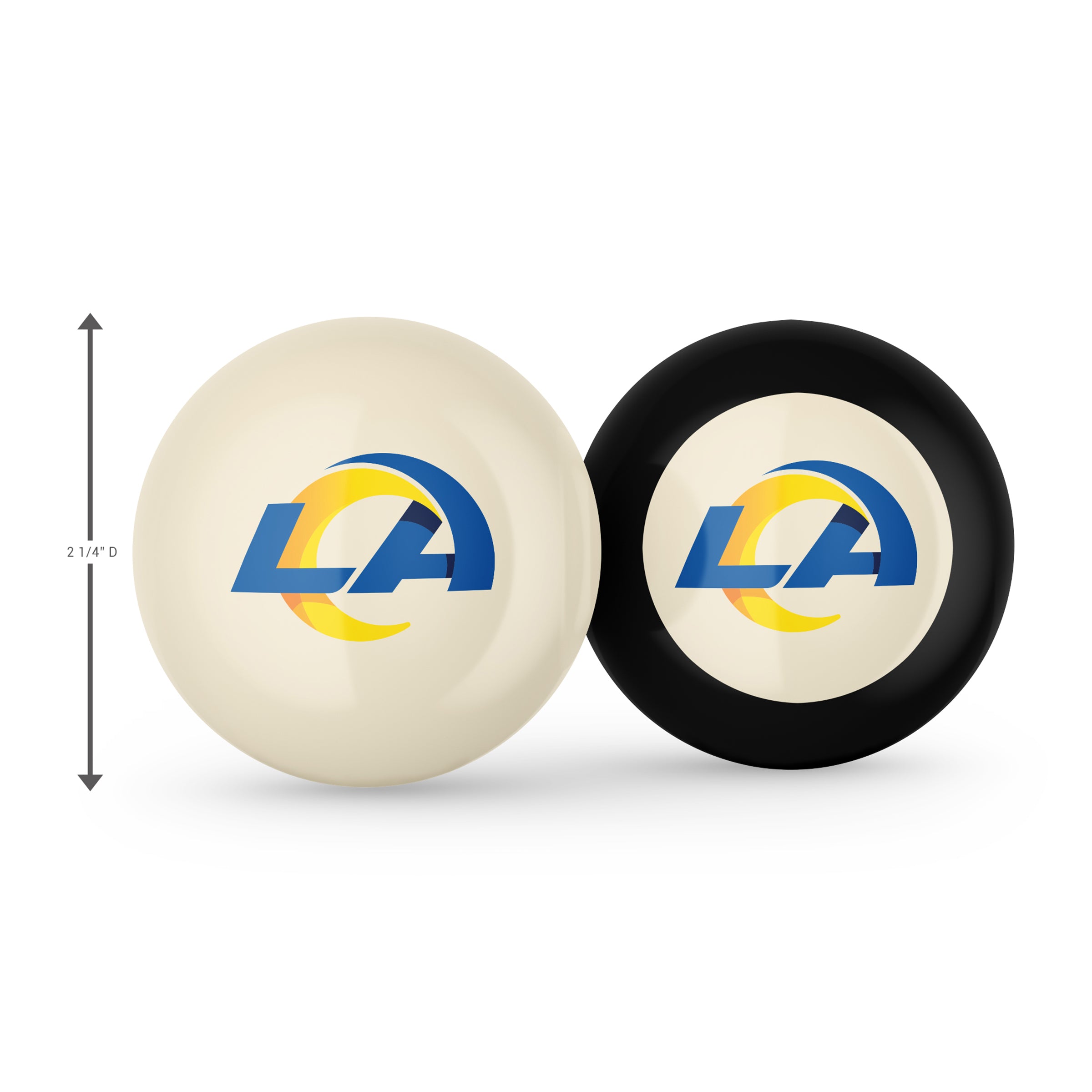 Los Angeles Rams Logo Cue Ball & 8 Ball