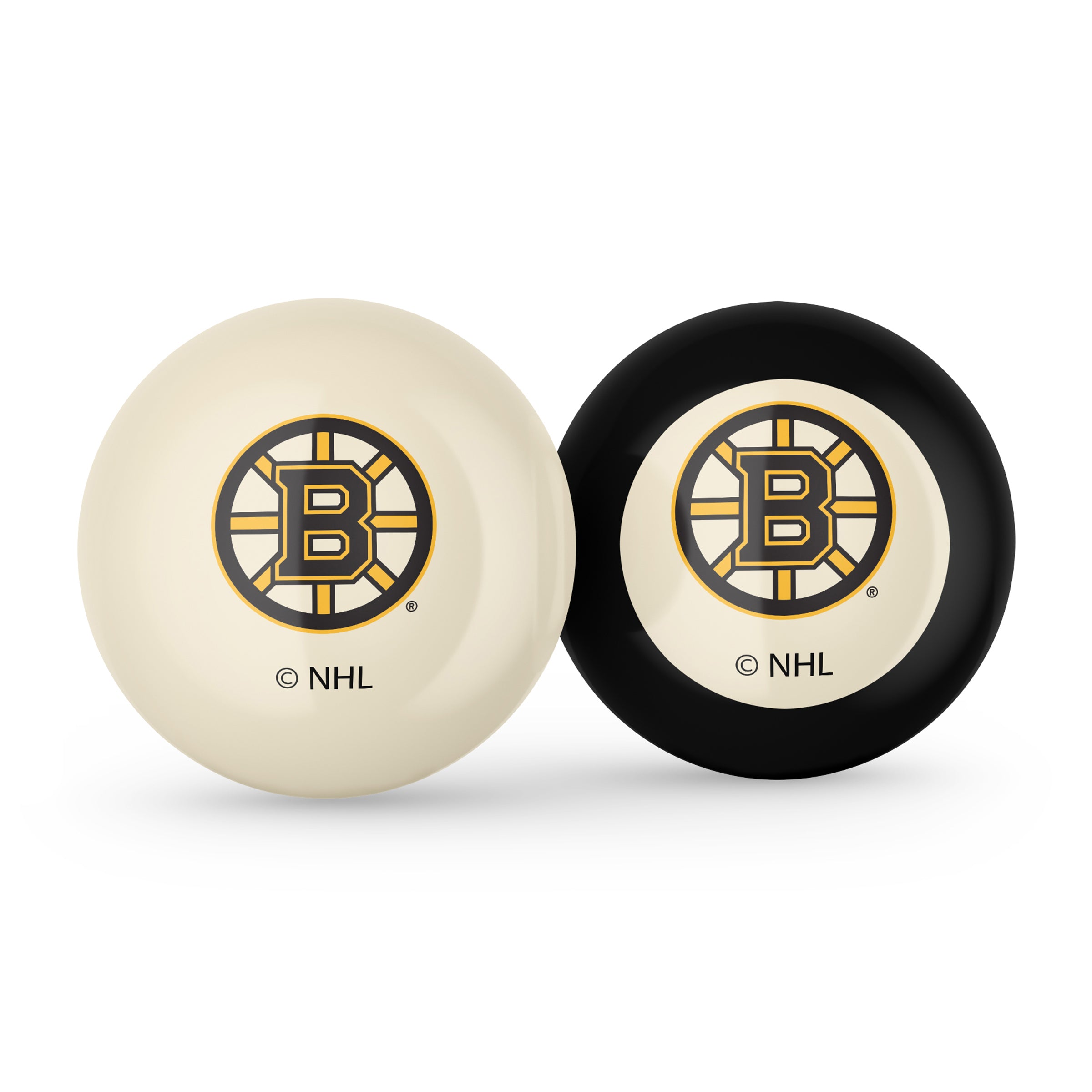 Boston Bruins Logo Cue Ball & 8 Ball