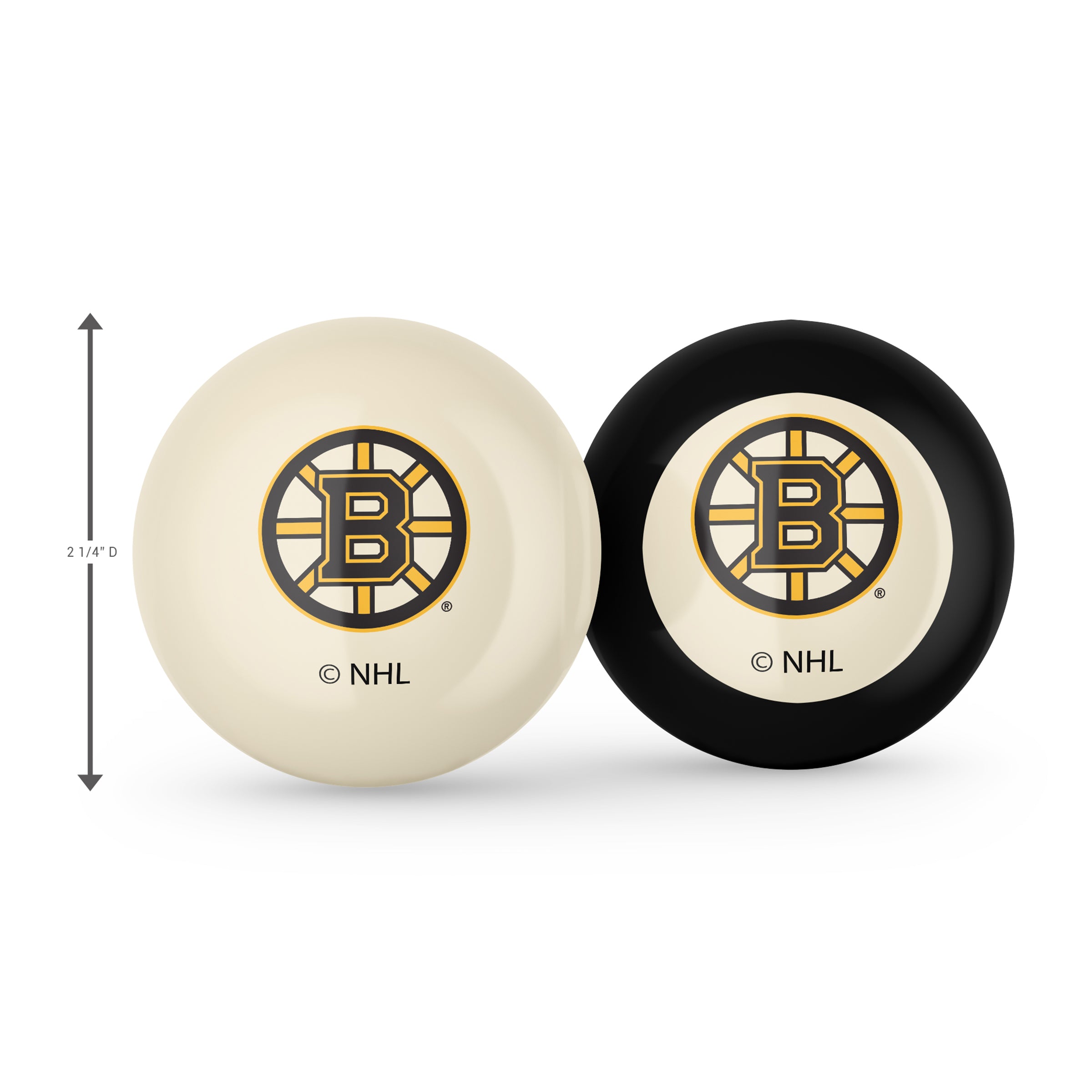 Boston Bruins Logo Cue Ball & 8 Ball