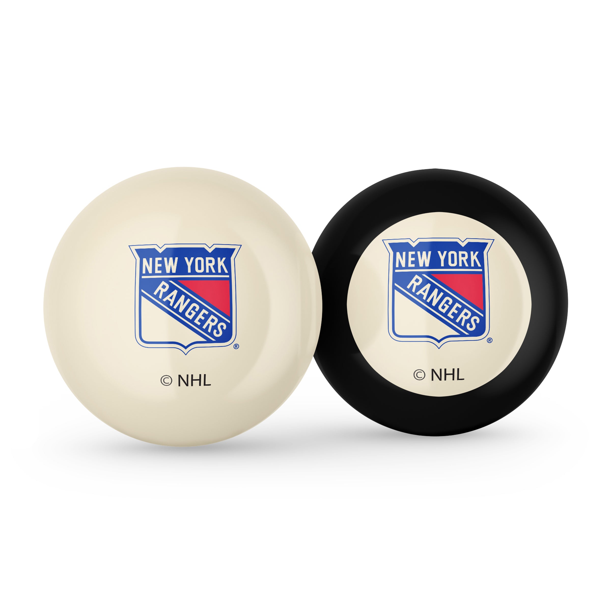 New York Rangers Logo Cue Ball & 8 Ball