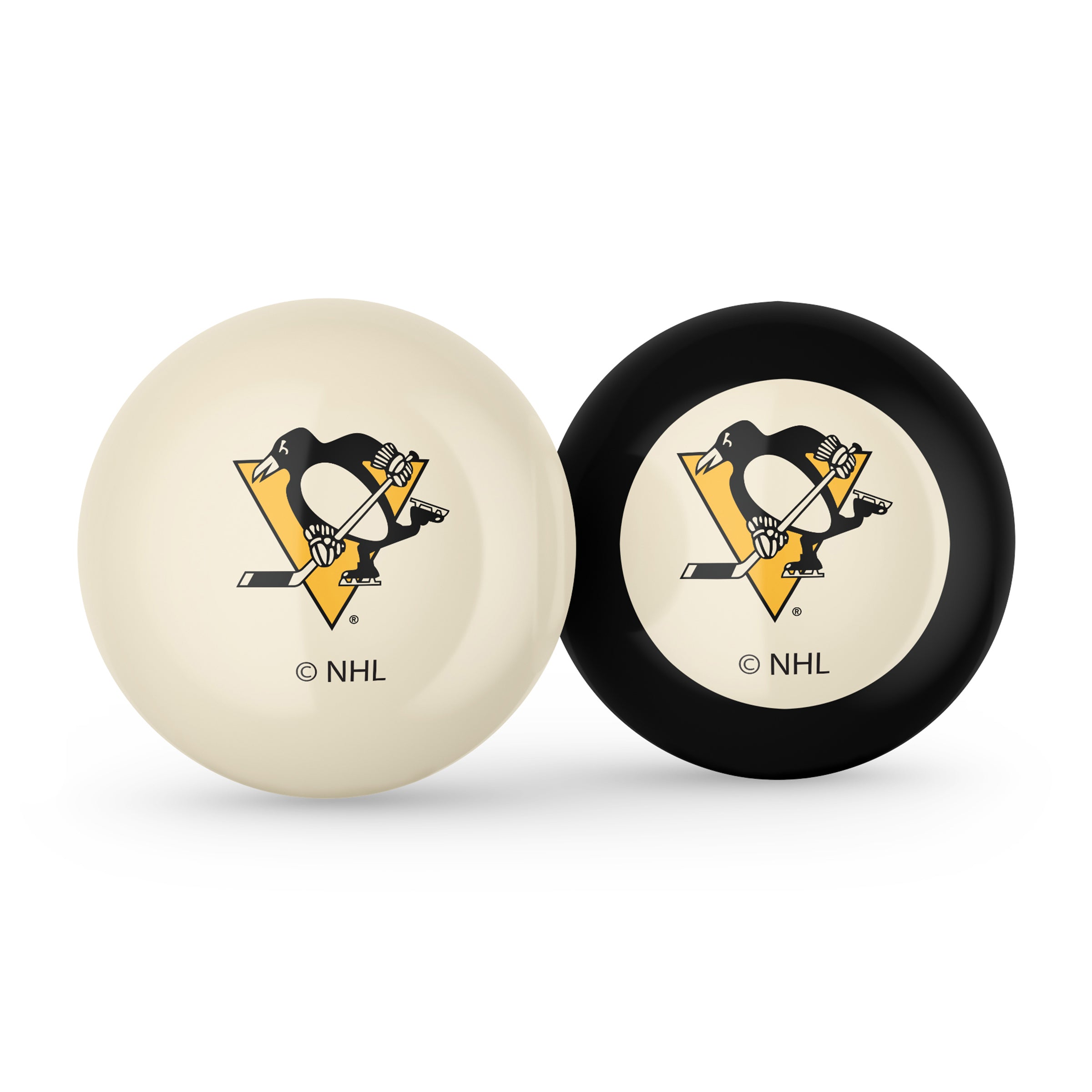 Pittsburgh Penguins Logo Cue Ball & 8 Ball