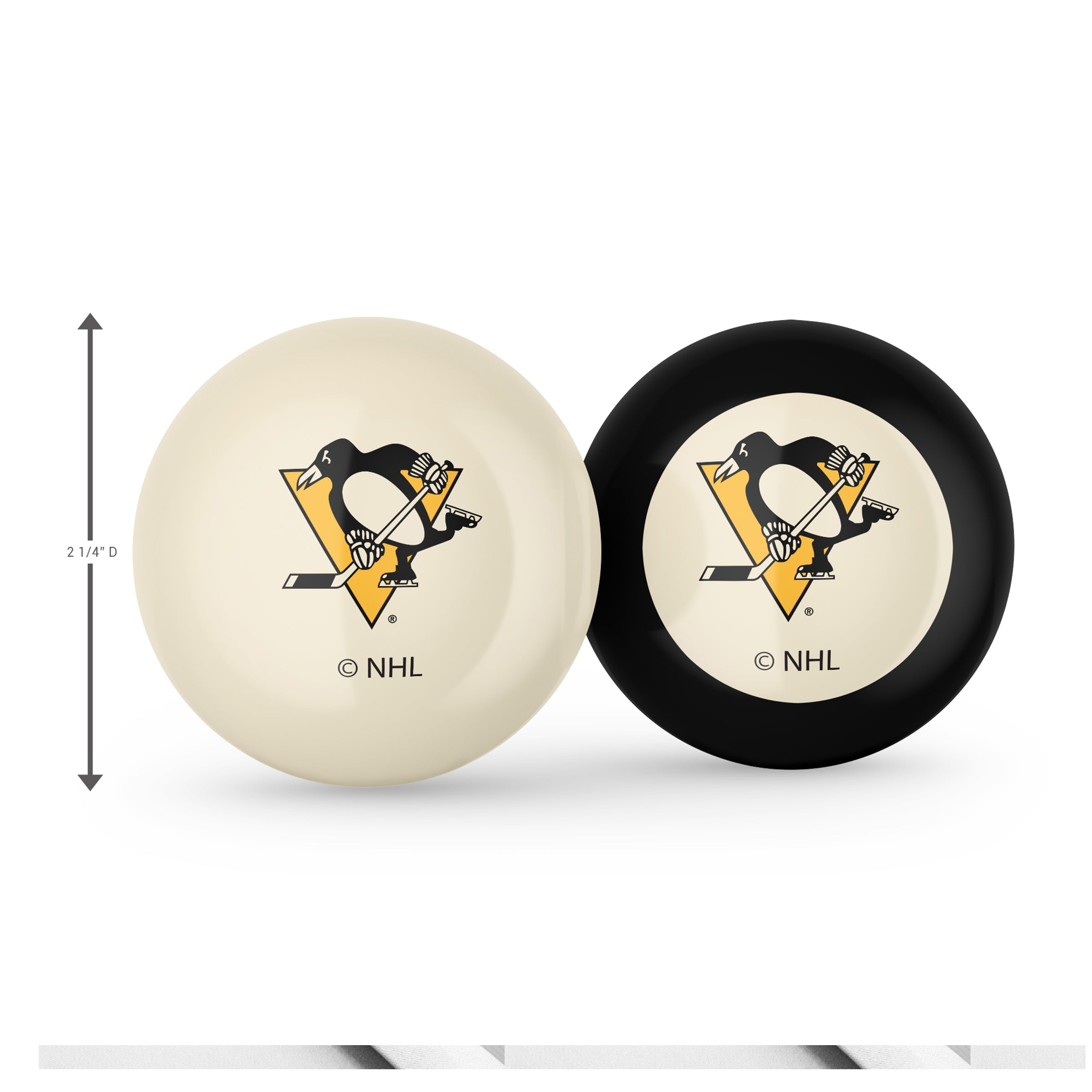 Pittsburgh Penguins Logo Cue Ball & 8 Ball