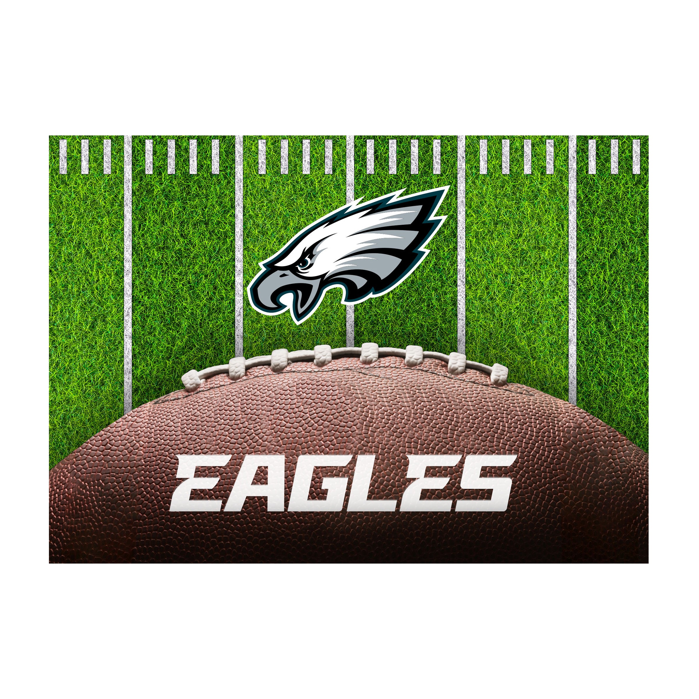 Philadelphia Eagles 5x7 Football Field Washable Area Rug