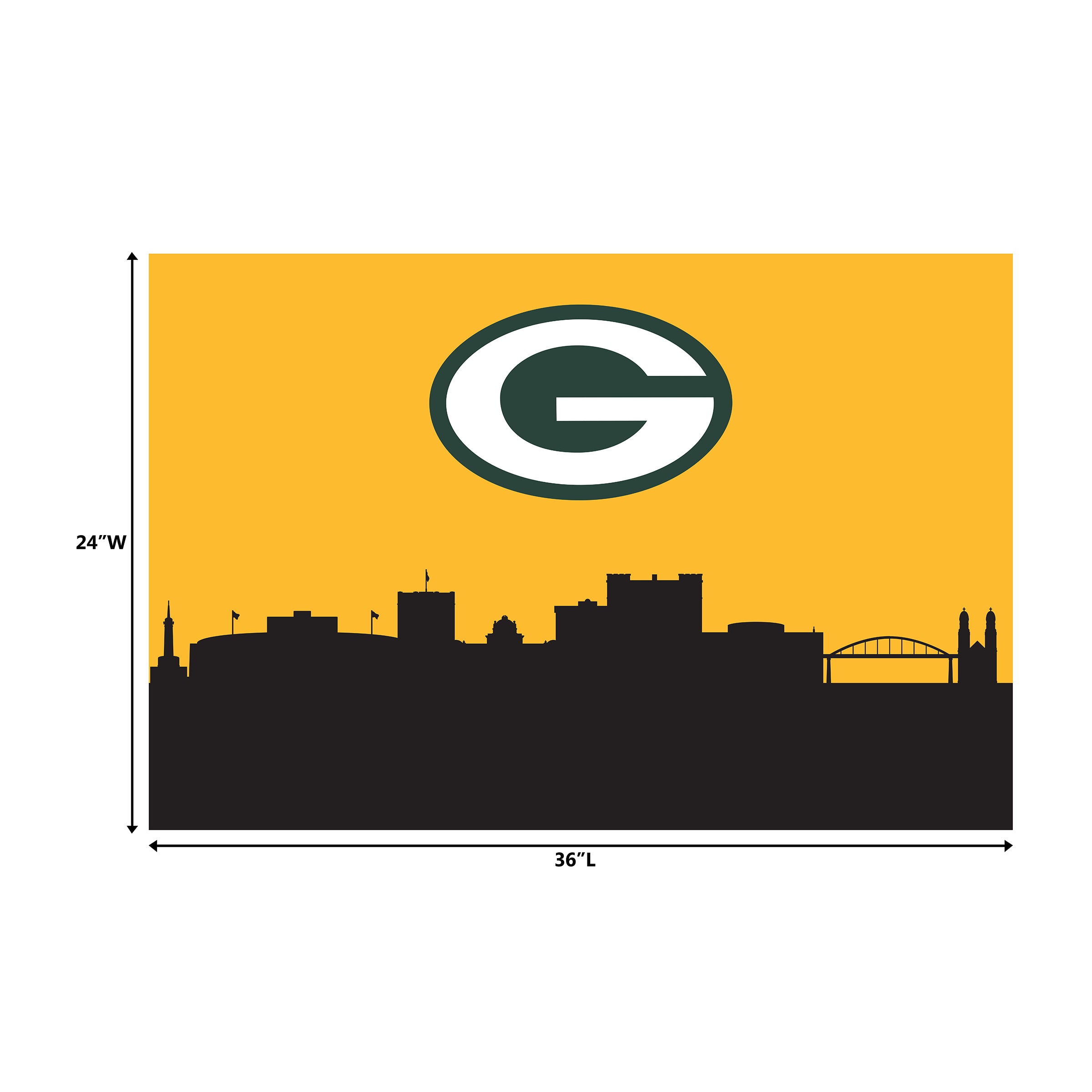 Green Bay Packers 2x3 Hometown Washable Area Rug