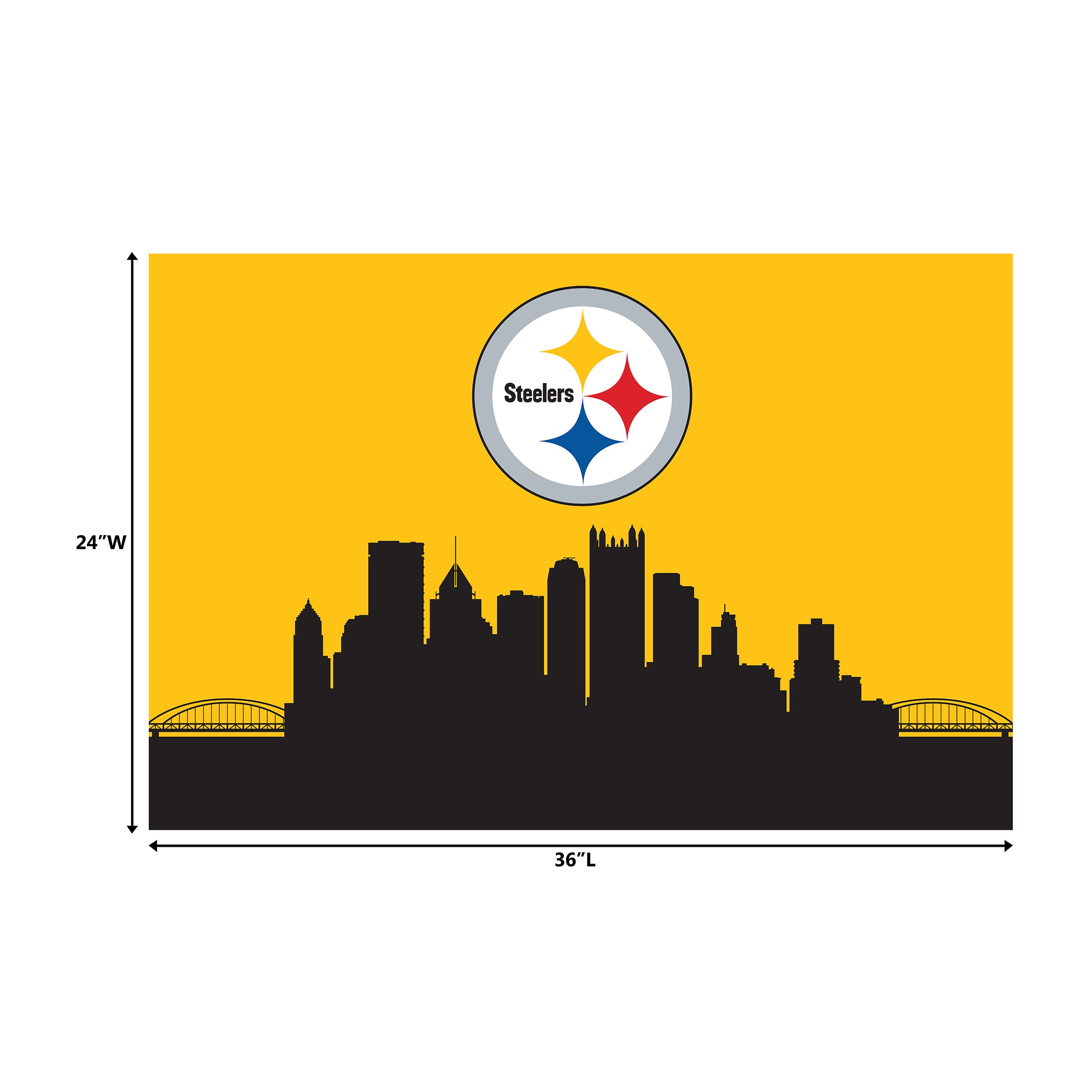 Pittsburgh Steelers 2x3 Hometown Washable Area Rug